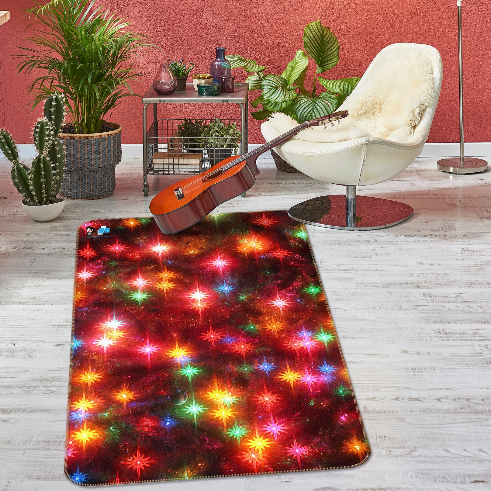 3D Colorful Starlight 57015 Christmas Non Slip Rug Mat Xmas