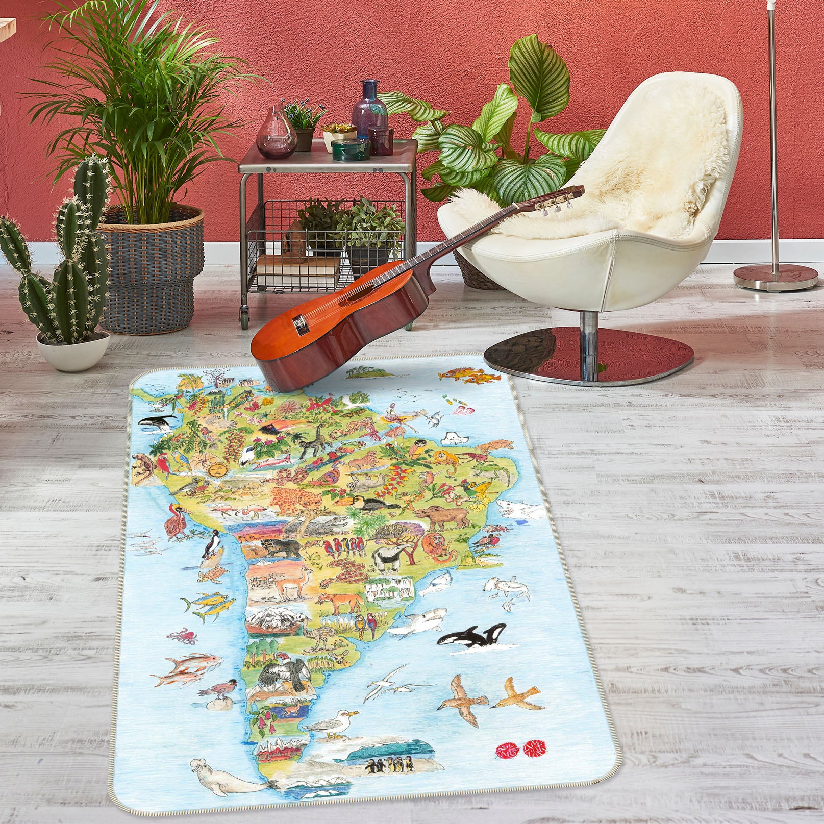 3D Forest Animals 1519 Michael Sewell Rug Non Slip Rug Mat