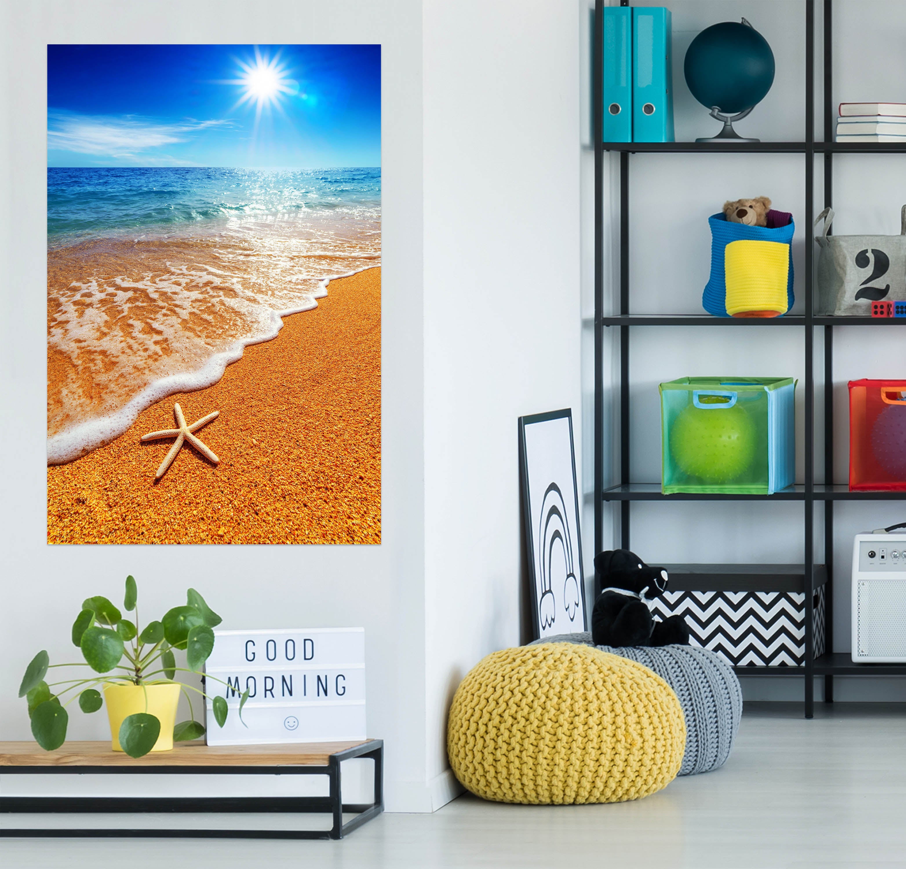 3D Sunny Beach 002 Wall Sticker