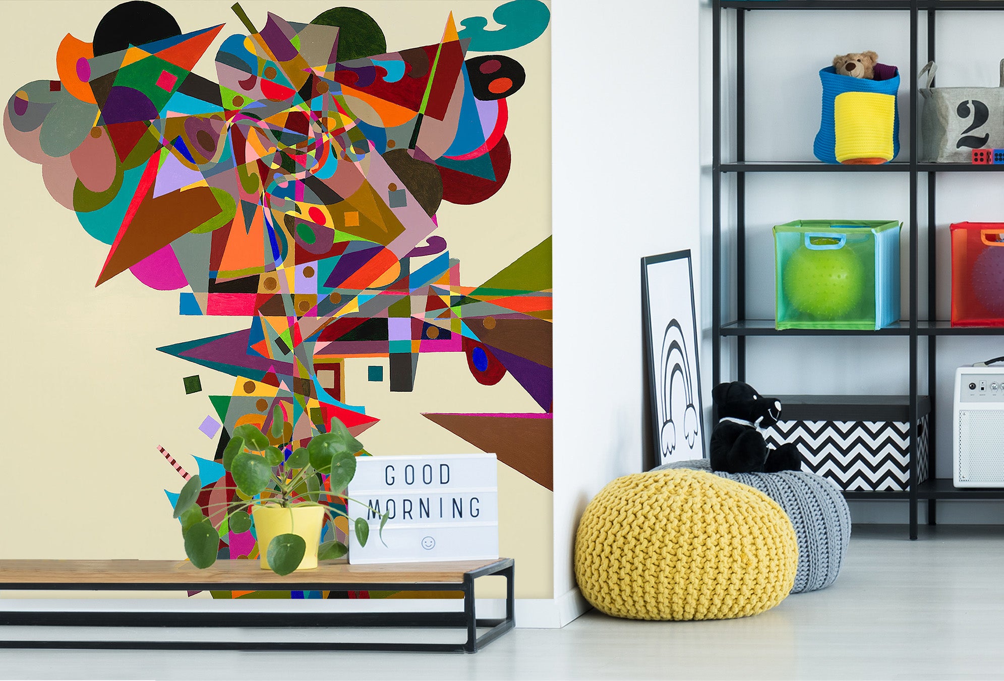 3D Color Pattern 254 Allan P. Friedlander Wall Mural Wall Murals