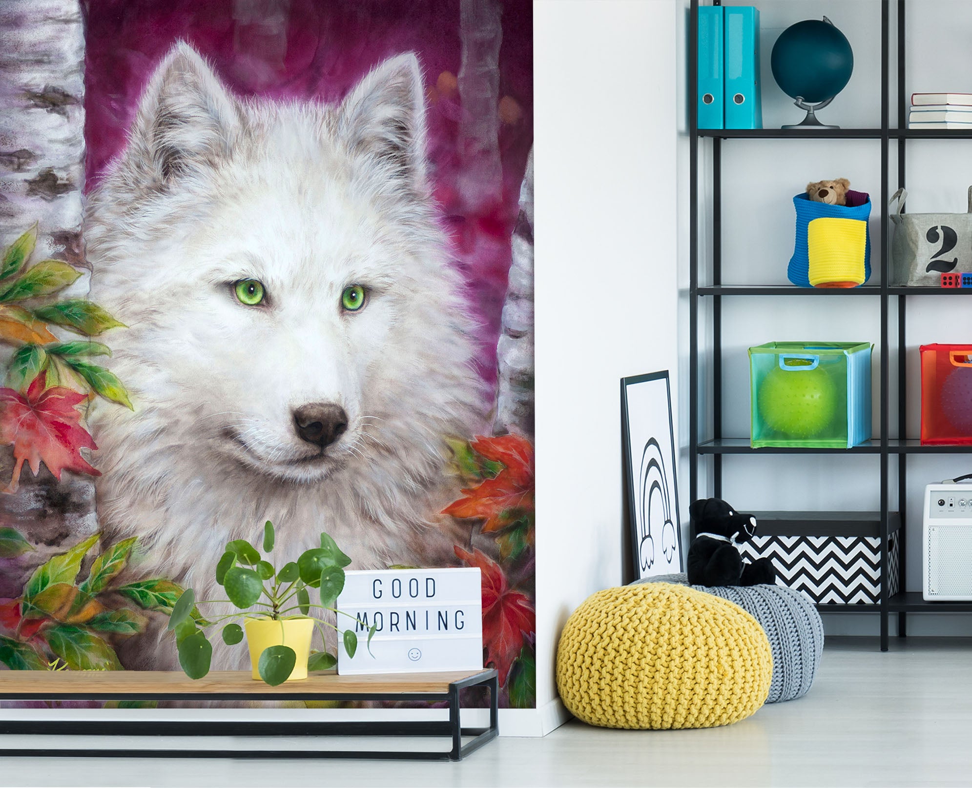 3D White Wolf 5471 Kayomi Harai Wall Mural Wall Murals