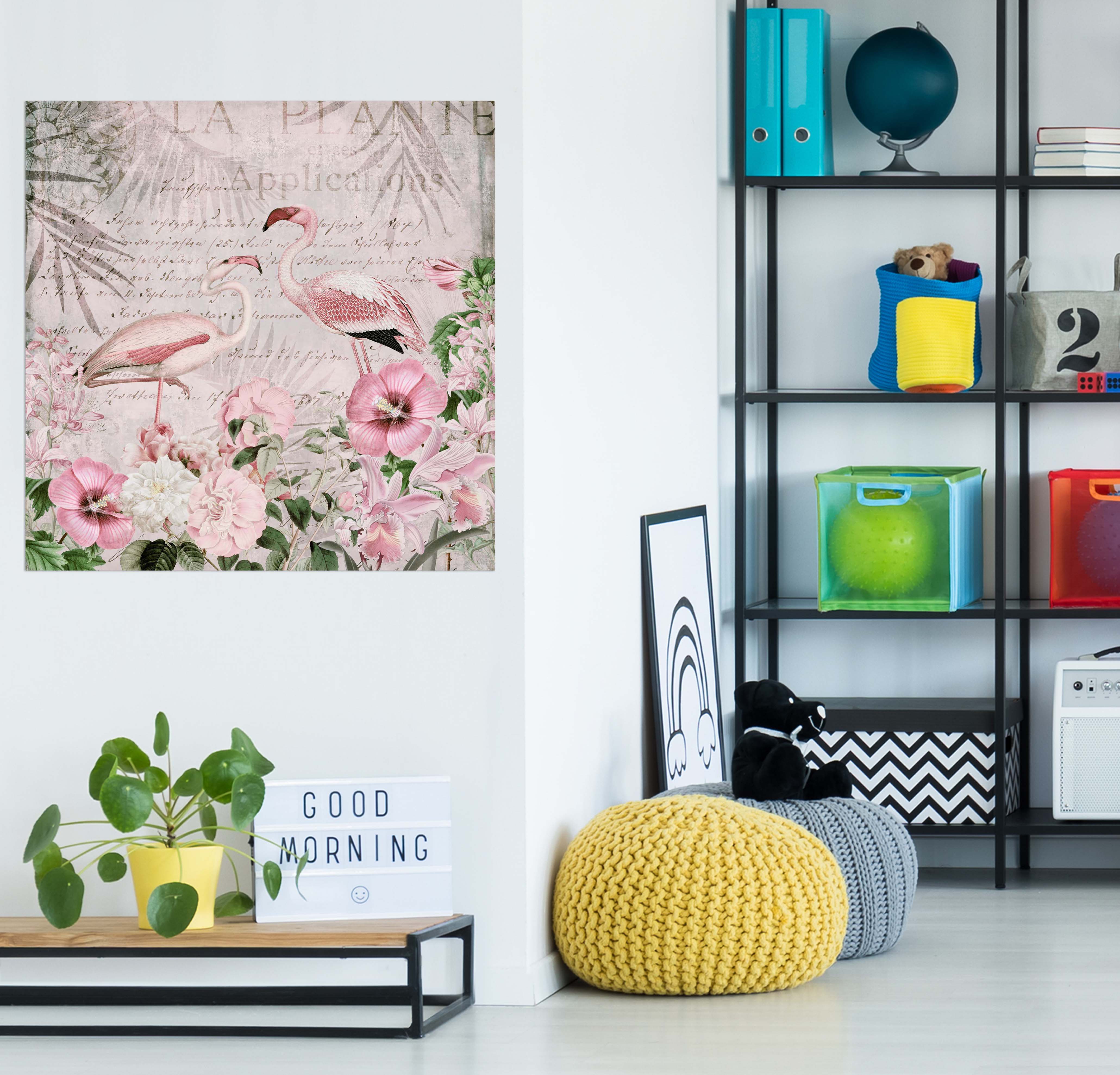 3D Flamingo Paradise 051 Andrea haase Wall Sticker