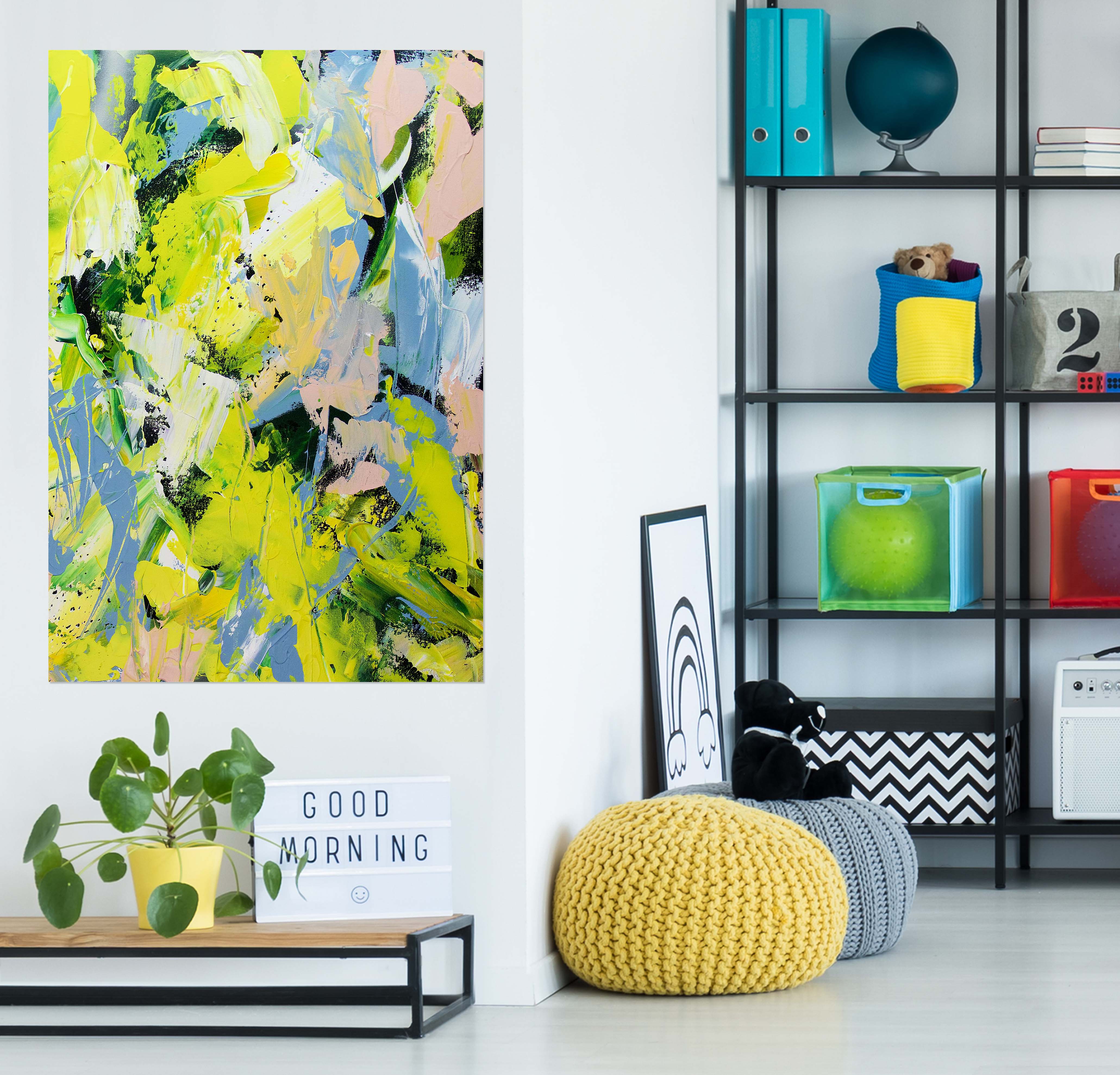 3D Yellow Graffiti 292 Allan P. Friedlander Wall Sticker