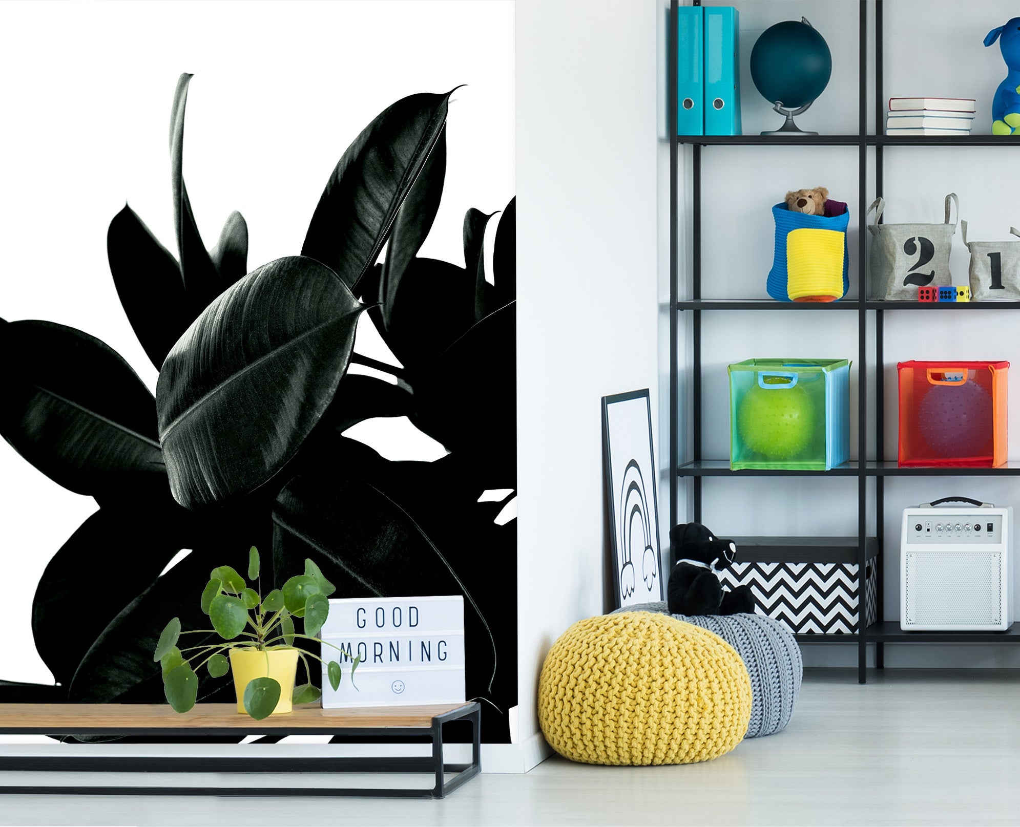 3D Green Leaf 1540 Boris Draschoff Wall Mural Wall Murals