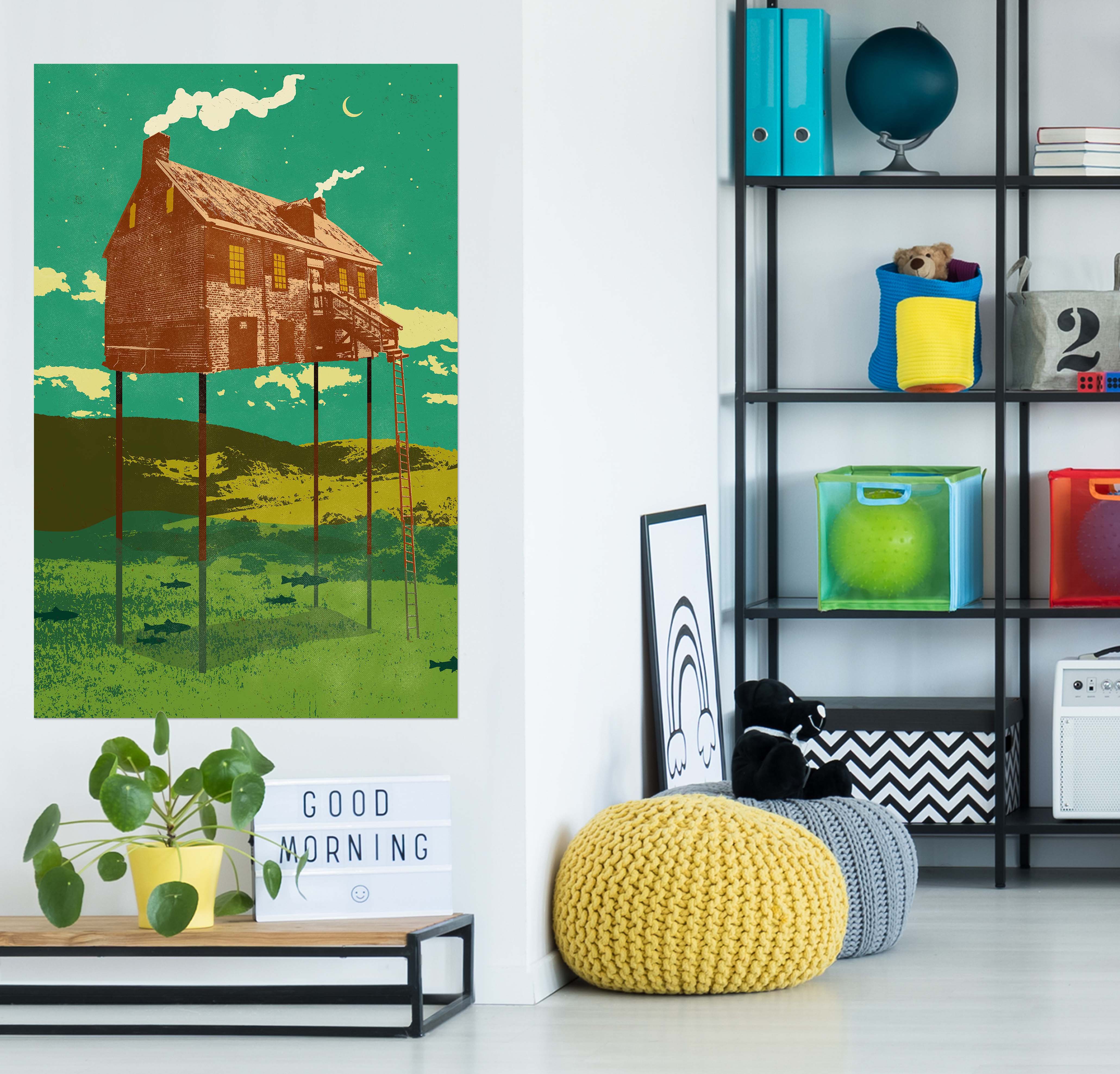 3D House Cooking Smoke 022 Showdeer Wall Sticker