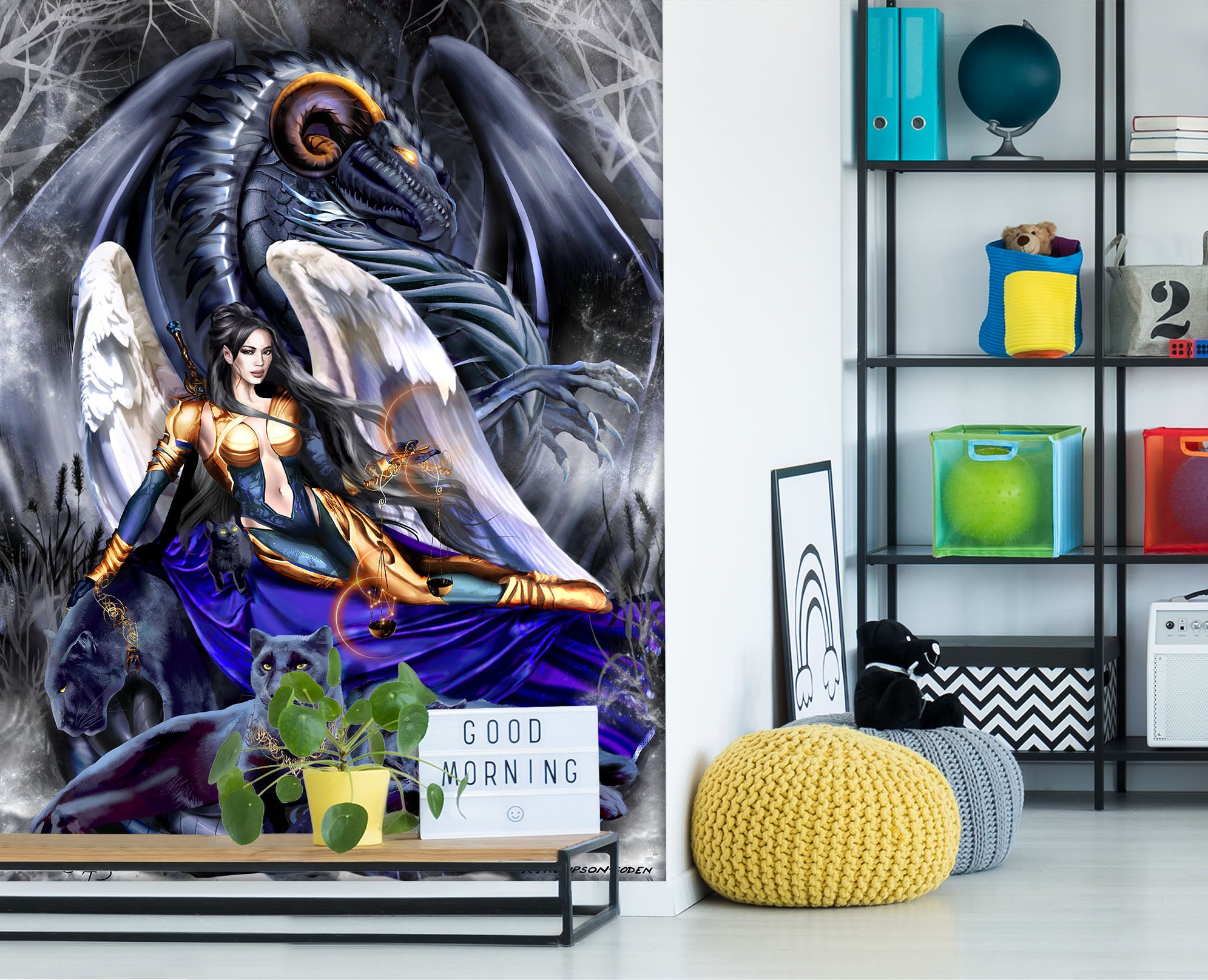 3D Dragon Woman 8147 Ruth Thompson Wall Mural Wall Murals