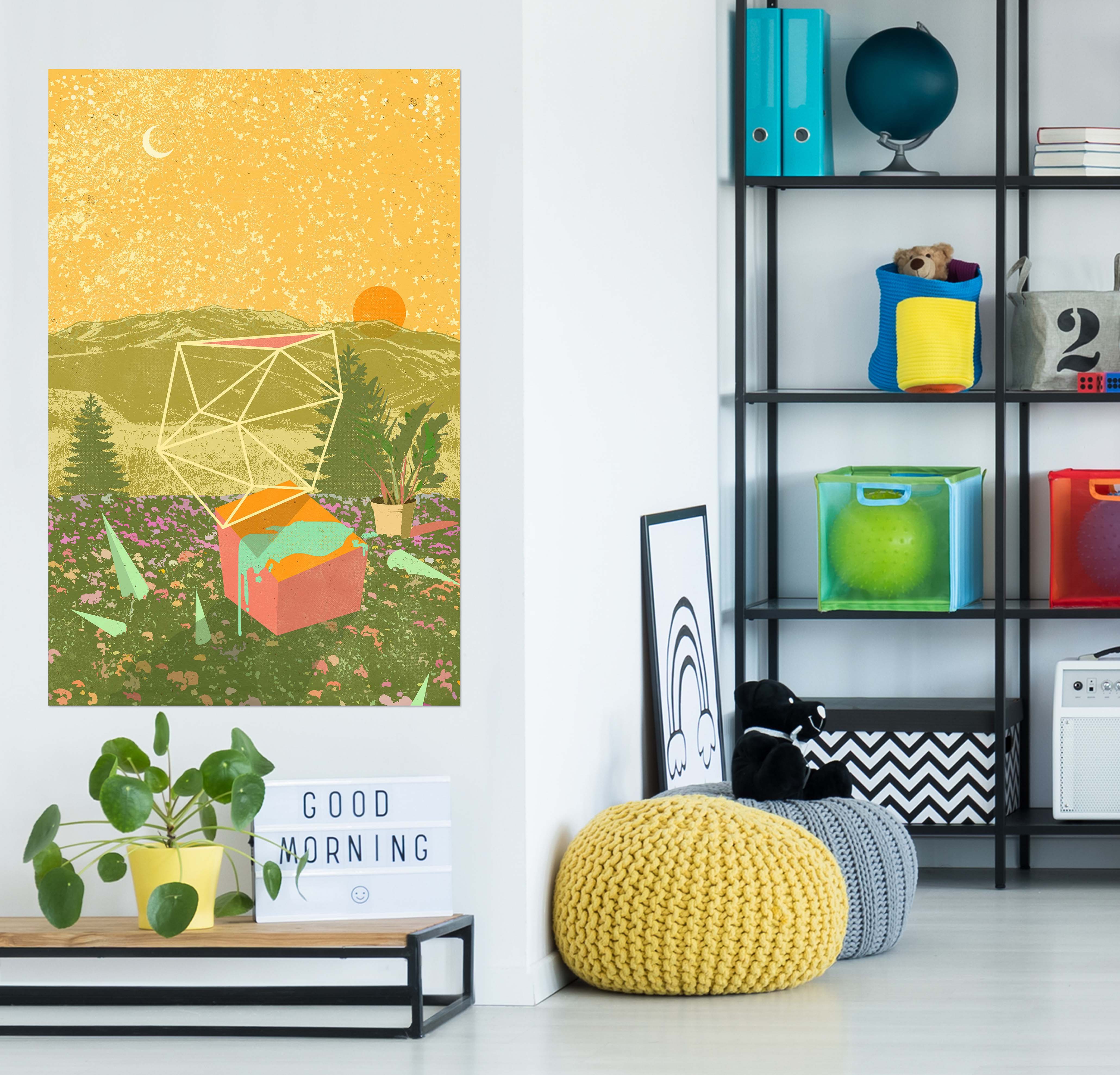 3D Sunny Garden 015 Showdeer Wall Sticker