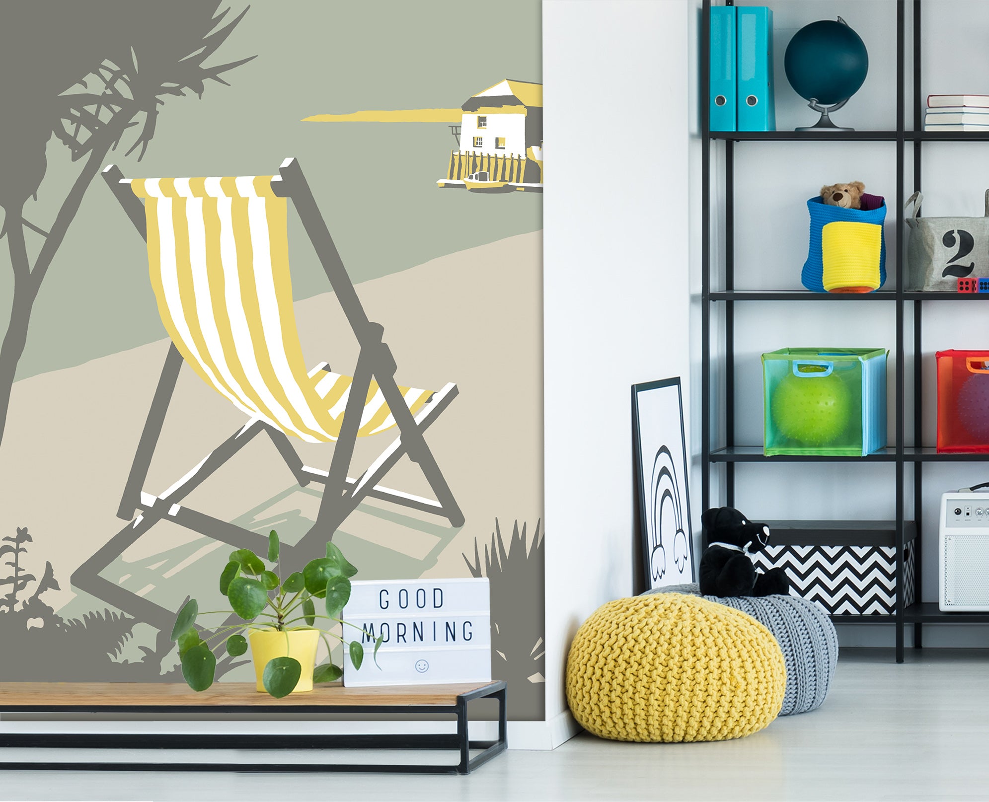 3D Rock Deckchair 1046 Steve Read Wall Mural Wall Murals