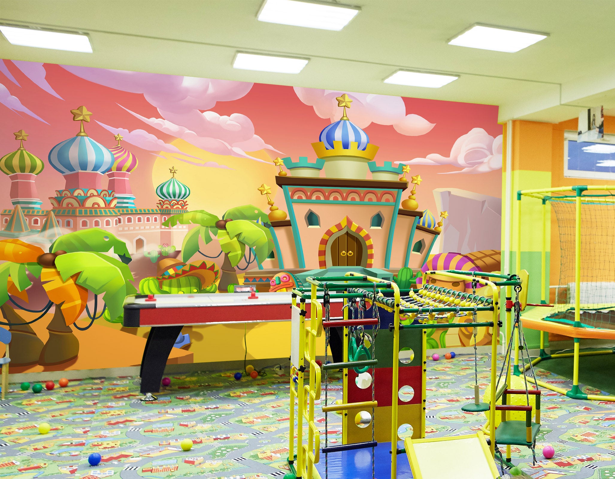 3D Castle Trees 1406 Indoor Play Centres Wall Murals