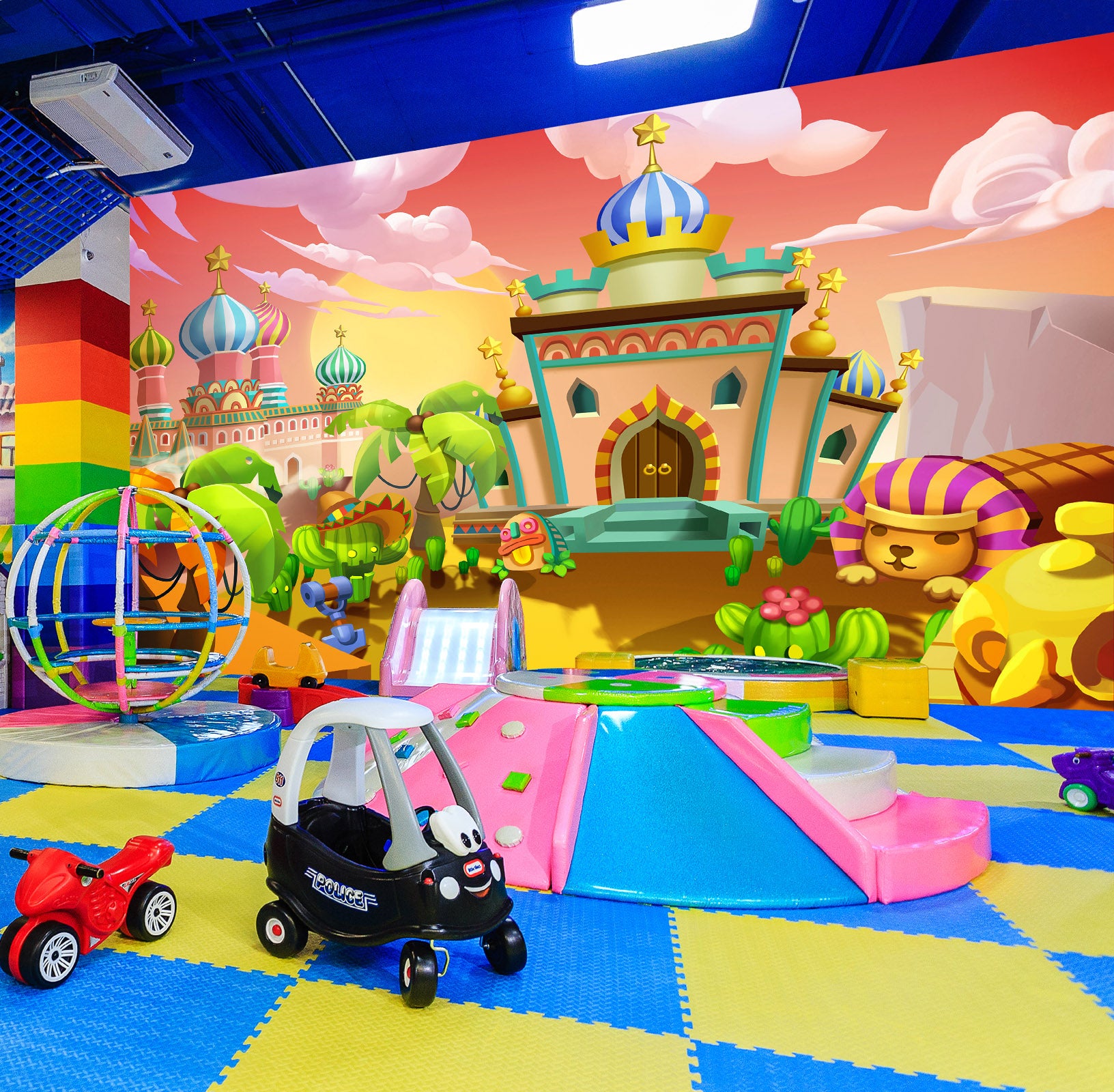 3D Castle Trees 1406 Indoor Play Centres Wall Murals