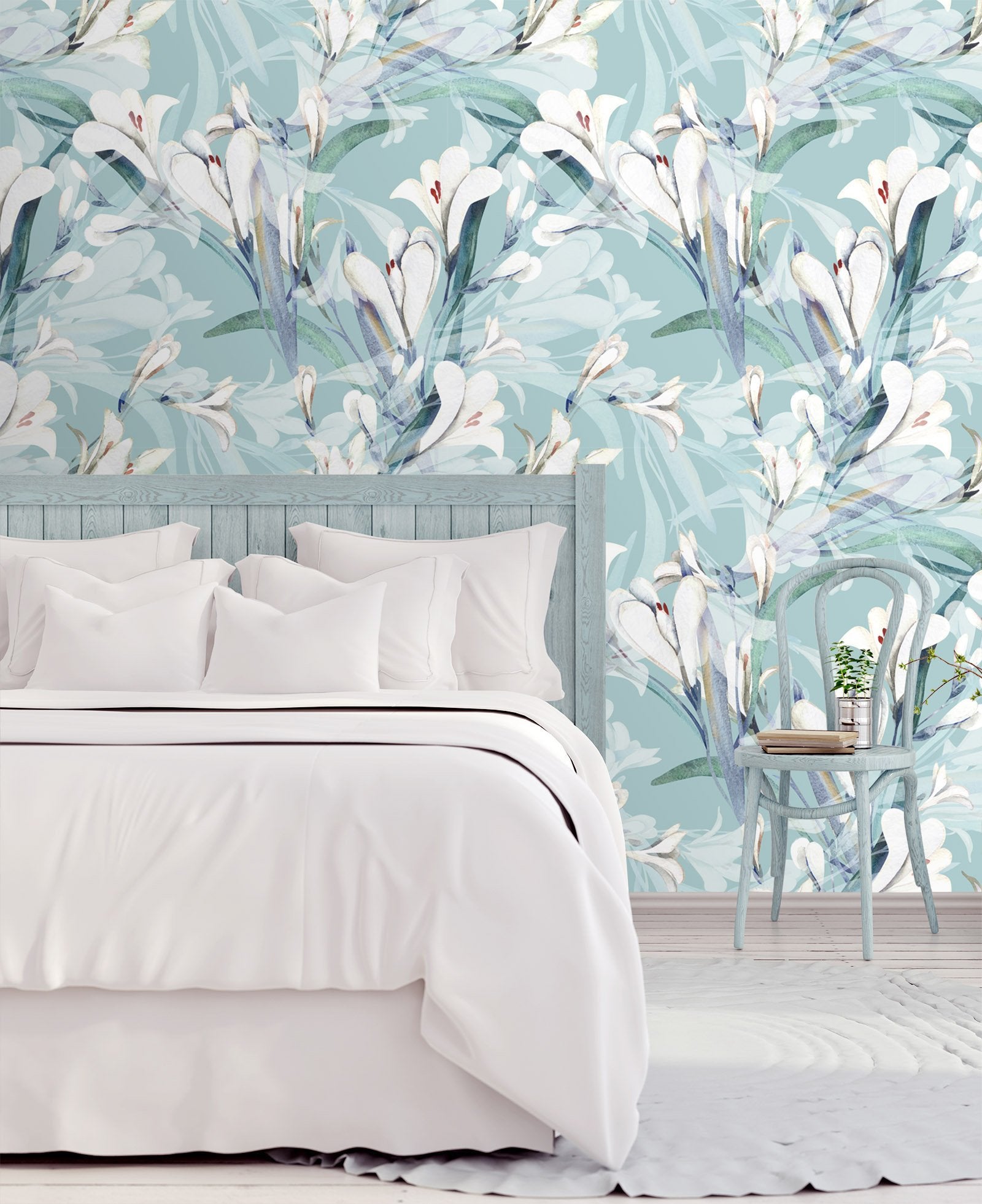 3D White Petals 039 Wallpaper AJ Wallpaper