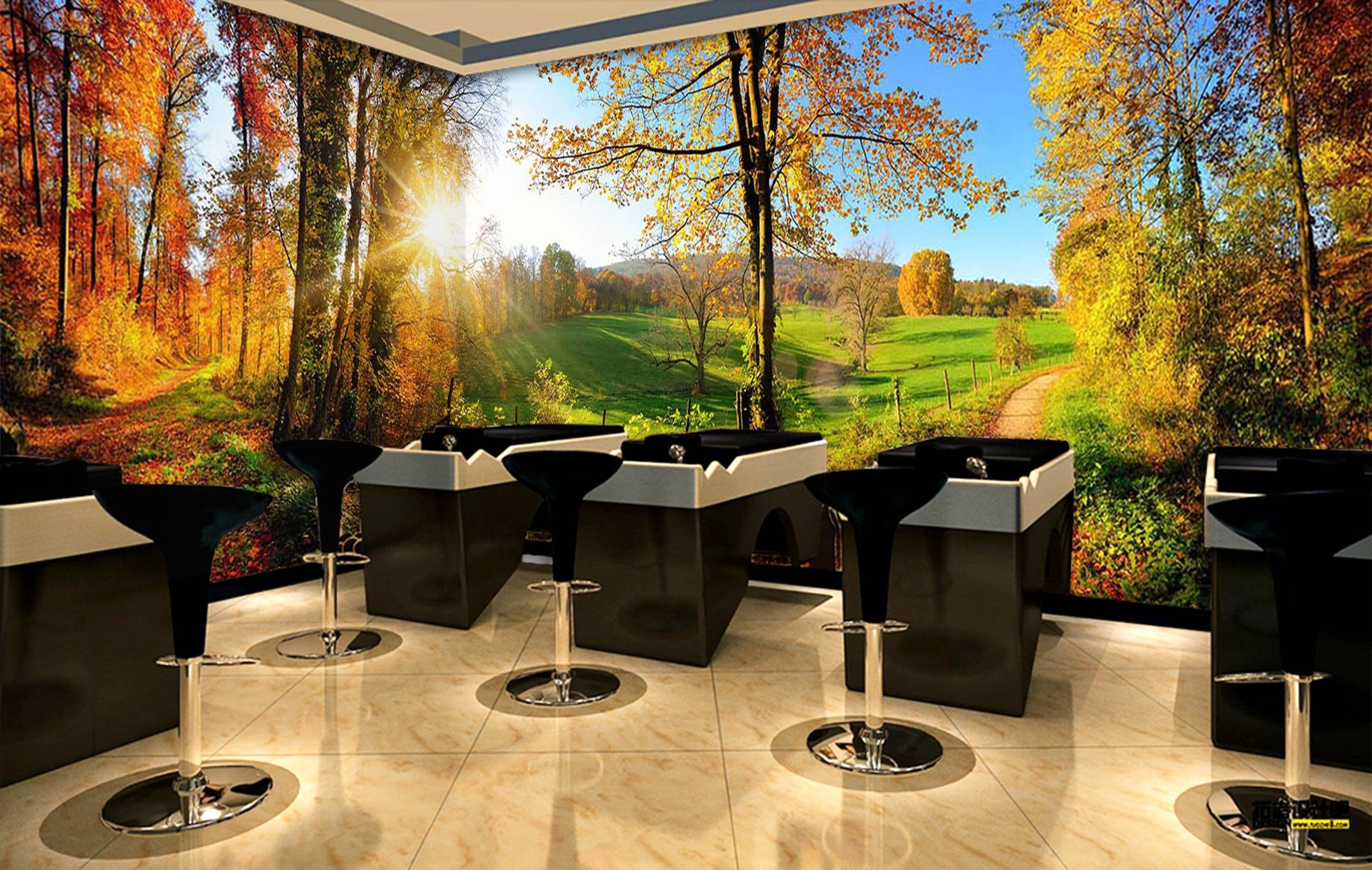 3D Autumn Forest 649 Wallpaper AJ Wallpaper 2