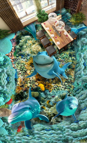 3D Harmony 295 Floor Mural Wallpaper AJ Wallpaper 2