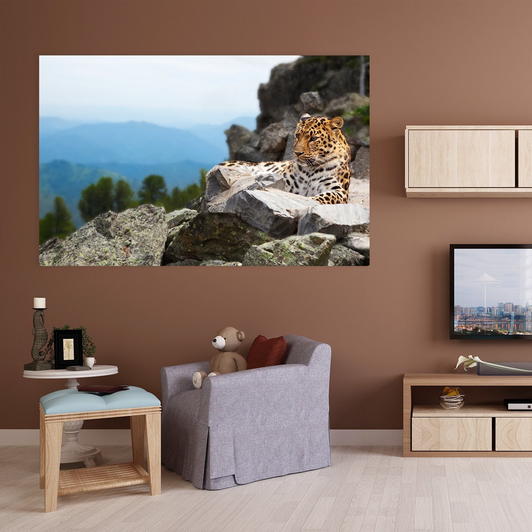 3D Mountain Tiger 55 Animal Wall Stickers Wallpaper AJ Wallpaper 2