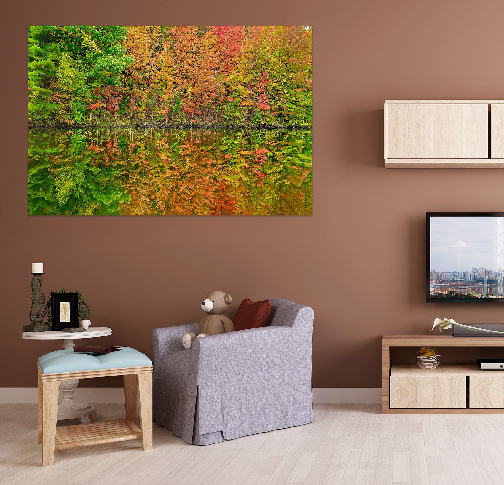 3D Fall Reflections 62109 Kathy Barefield Wall Sticker