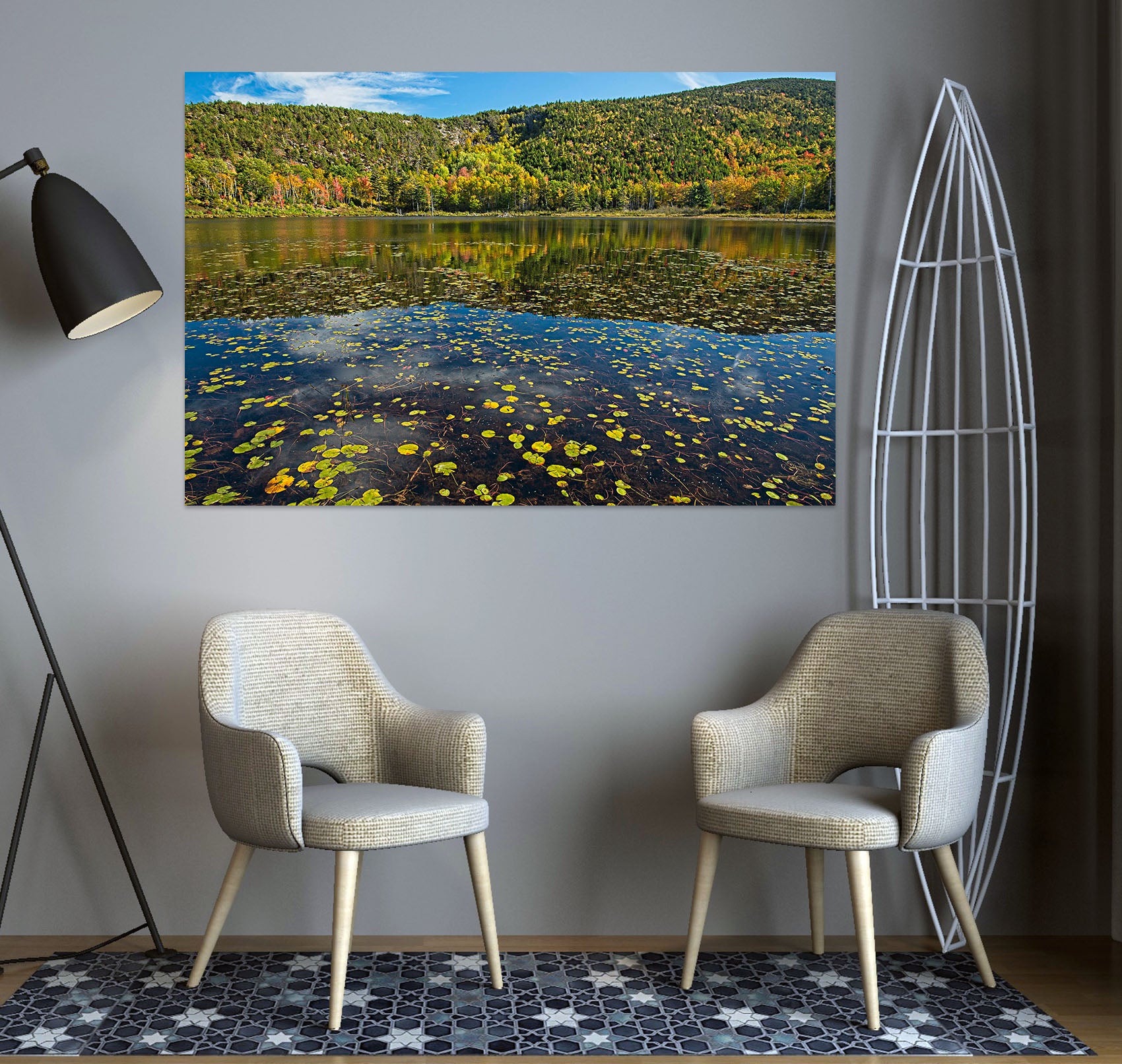 3D Lake Leaves 62120 Kathy Barefield Wall Sticker