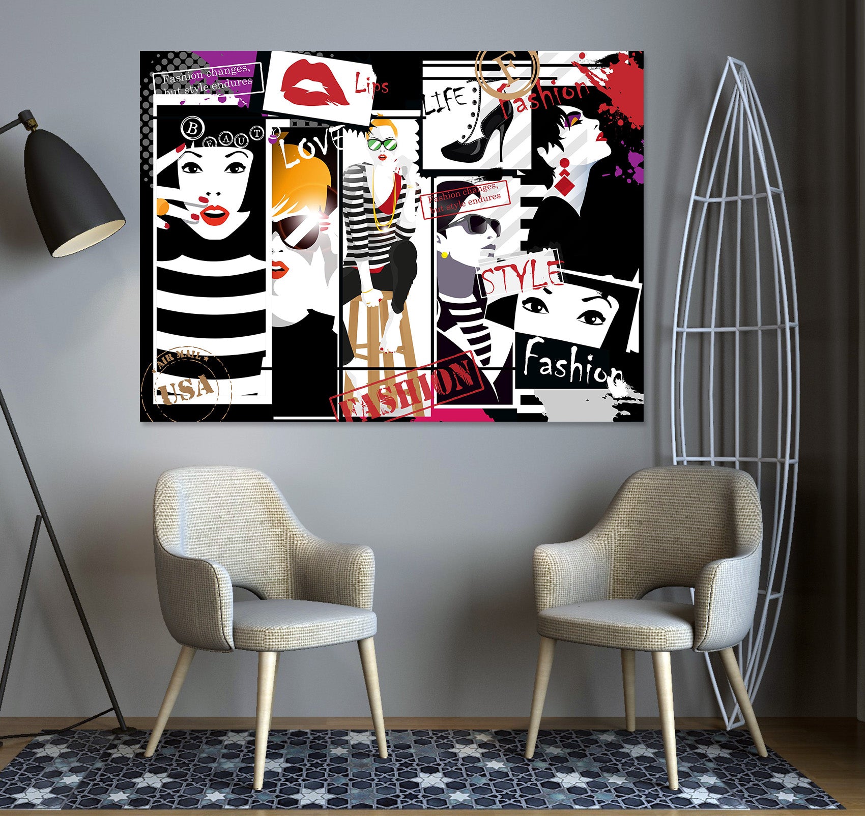 3D High Heels Woman 1041 Wall Sticker