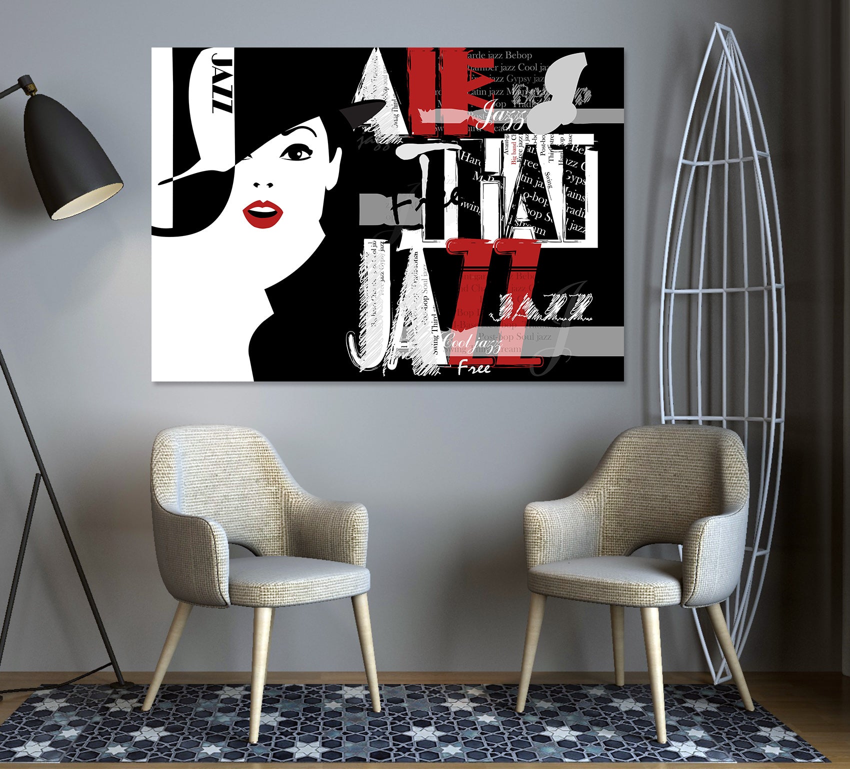 3D Red Lips Woman 1043 Wall Sticker