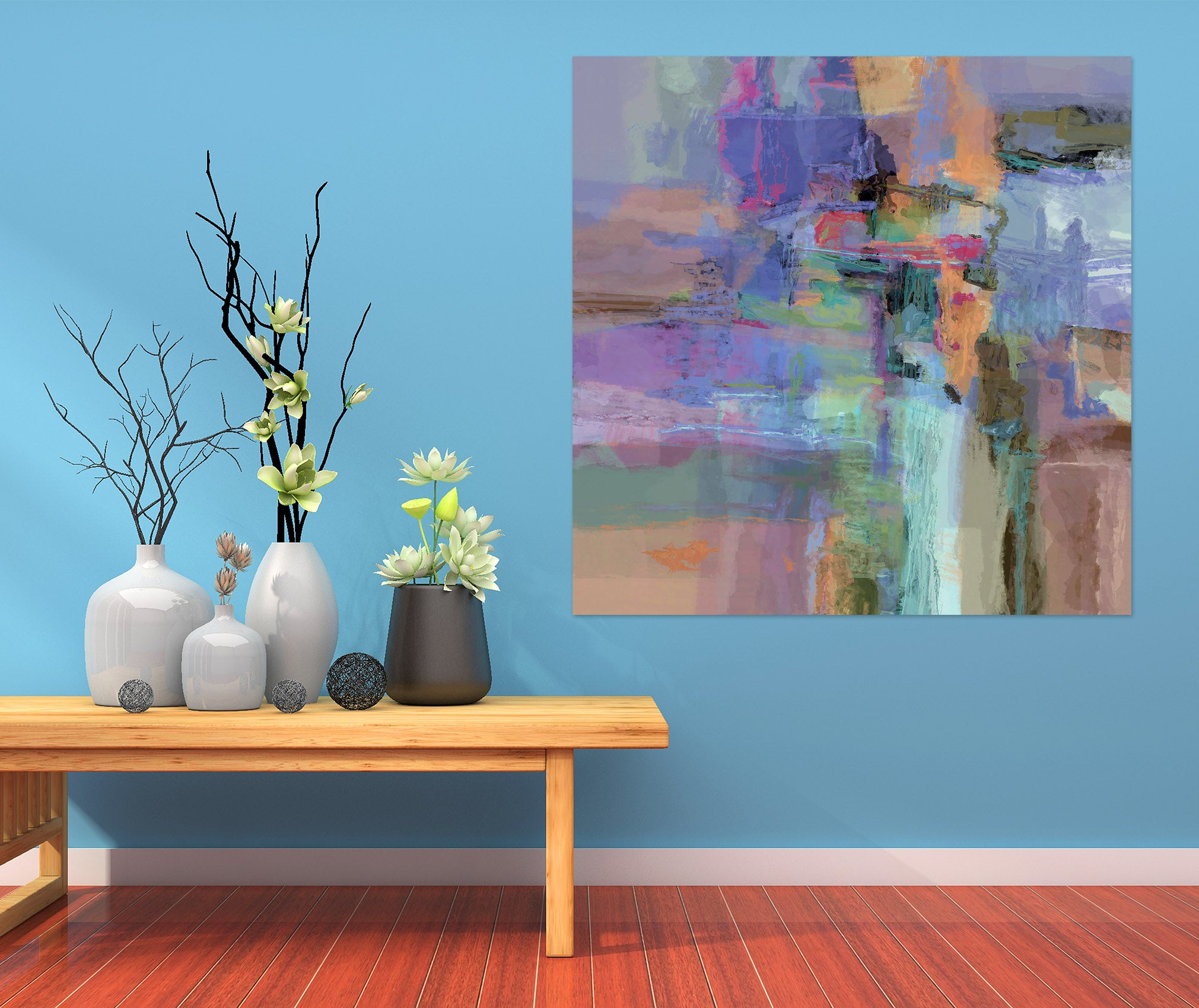 3D Abstract Art 017 Michael Tienhaara Wall Sticker