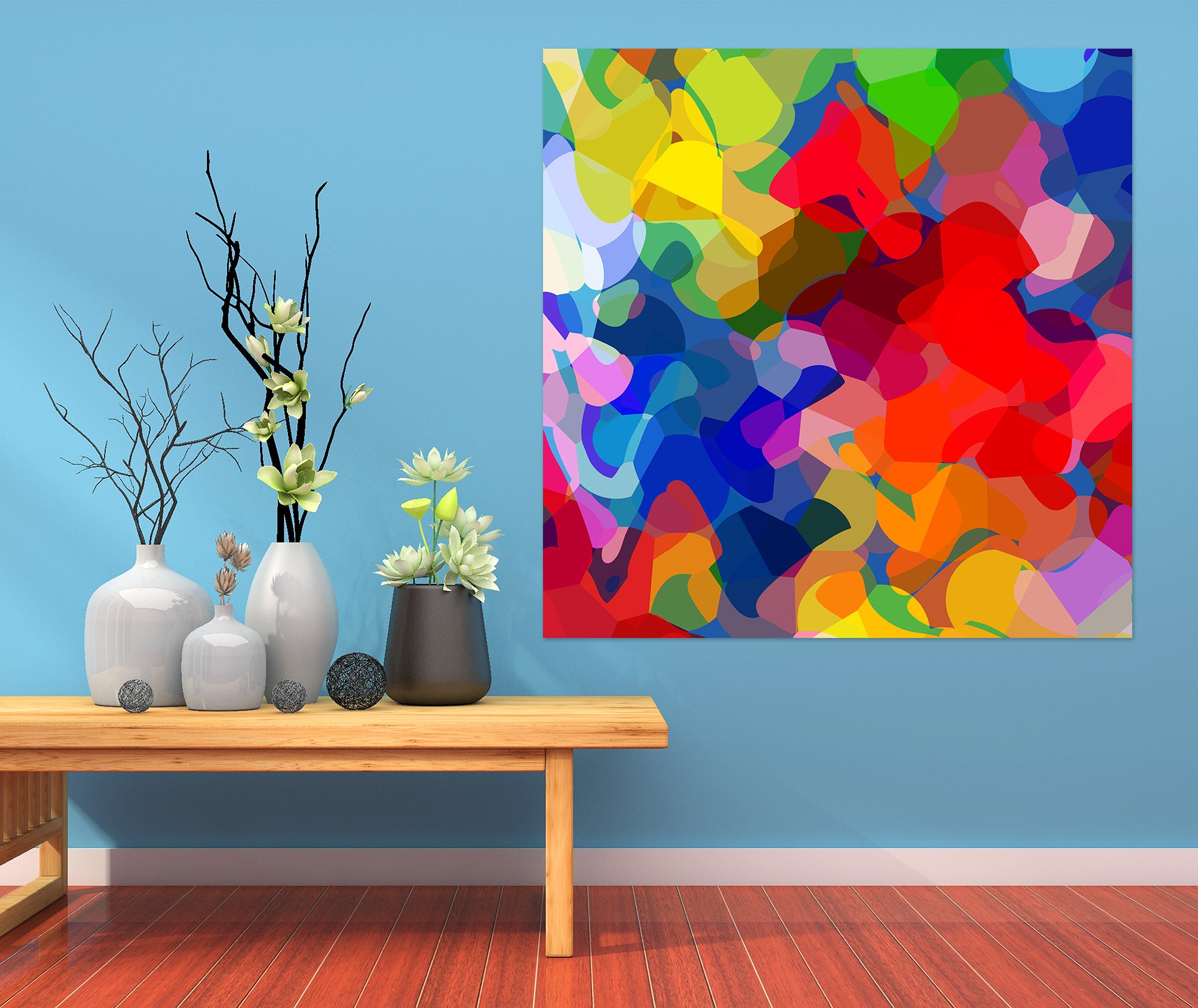 3D Bright Colors 019 Shandra Smith Wall Sticker