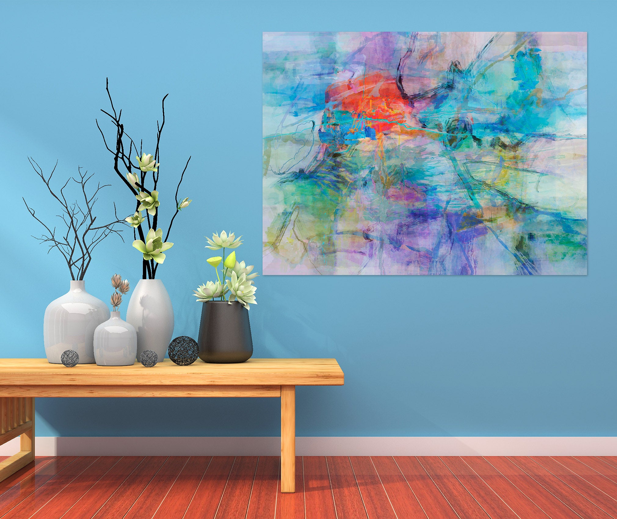 3D Color Graffiti 008 Michael Tienhaara Wall Sticker