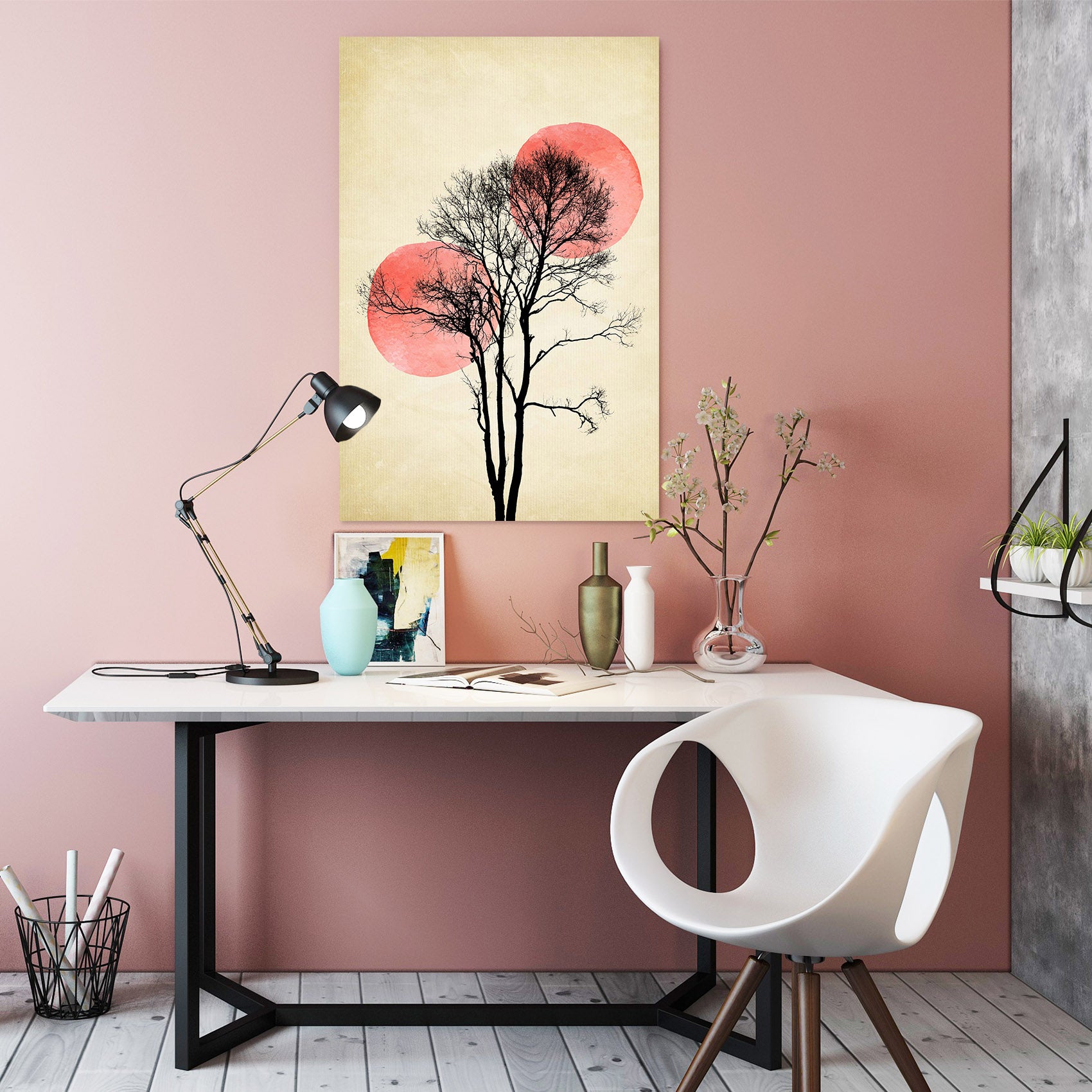 3D Moon Hiding 021 Boris Draschoff Wall Sticker