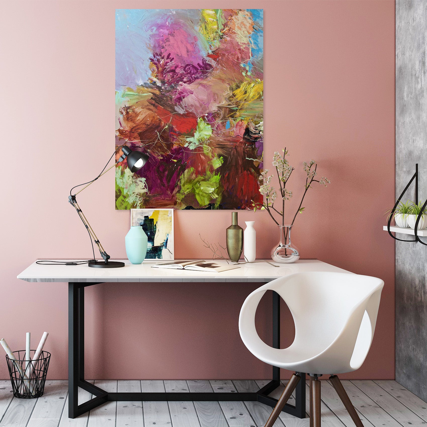 3D Painted Flowers 272 Allan P. Friedlander Wall Sticker