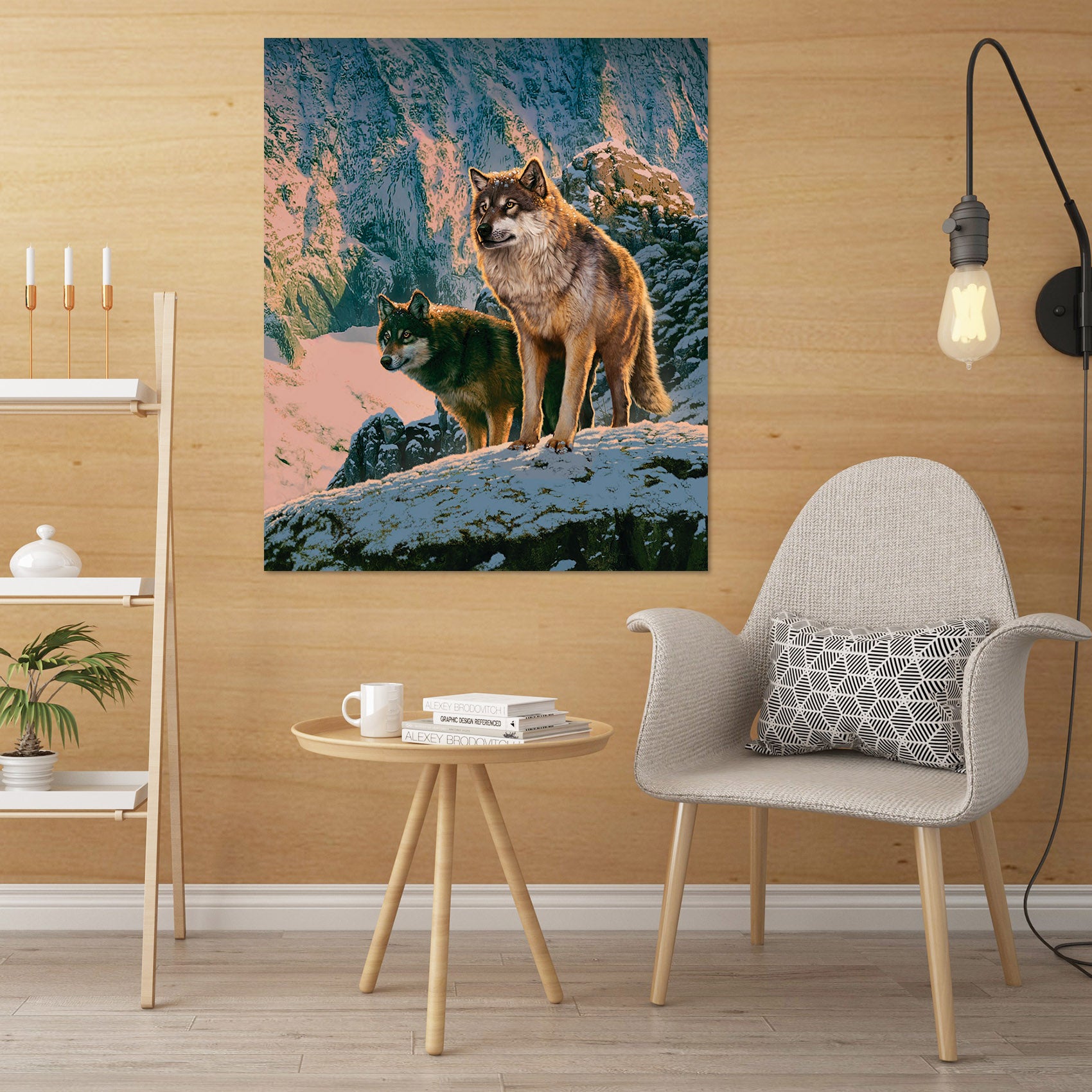 3D Snow Wolf 094 Vincent Hie Wall Sticker