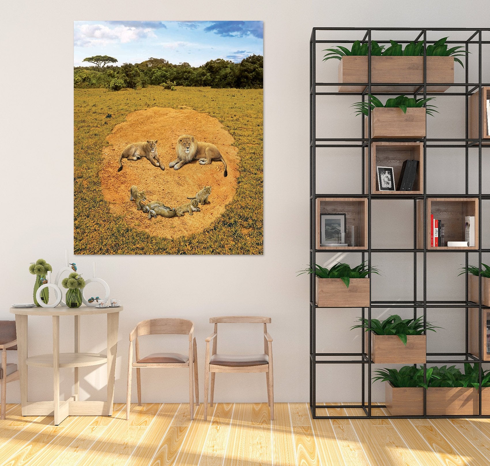 3D A Lion's Happiness Def 004 Vincent Hie Wall Sticker Wallpaper AJ Wallpaper 2
