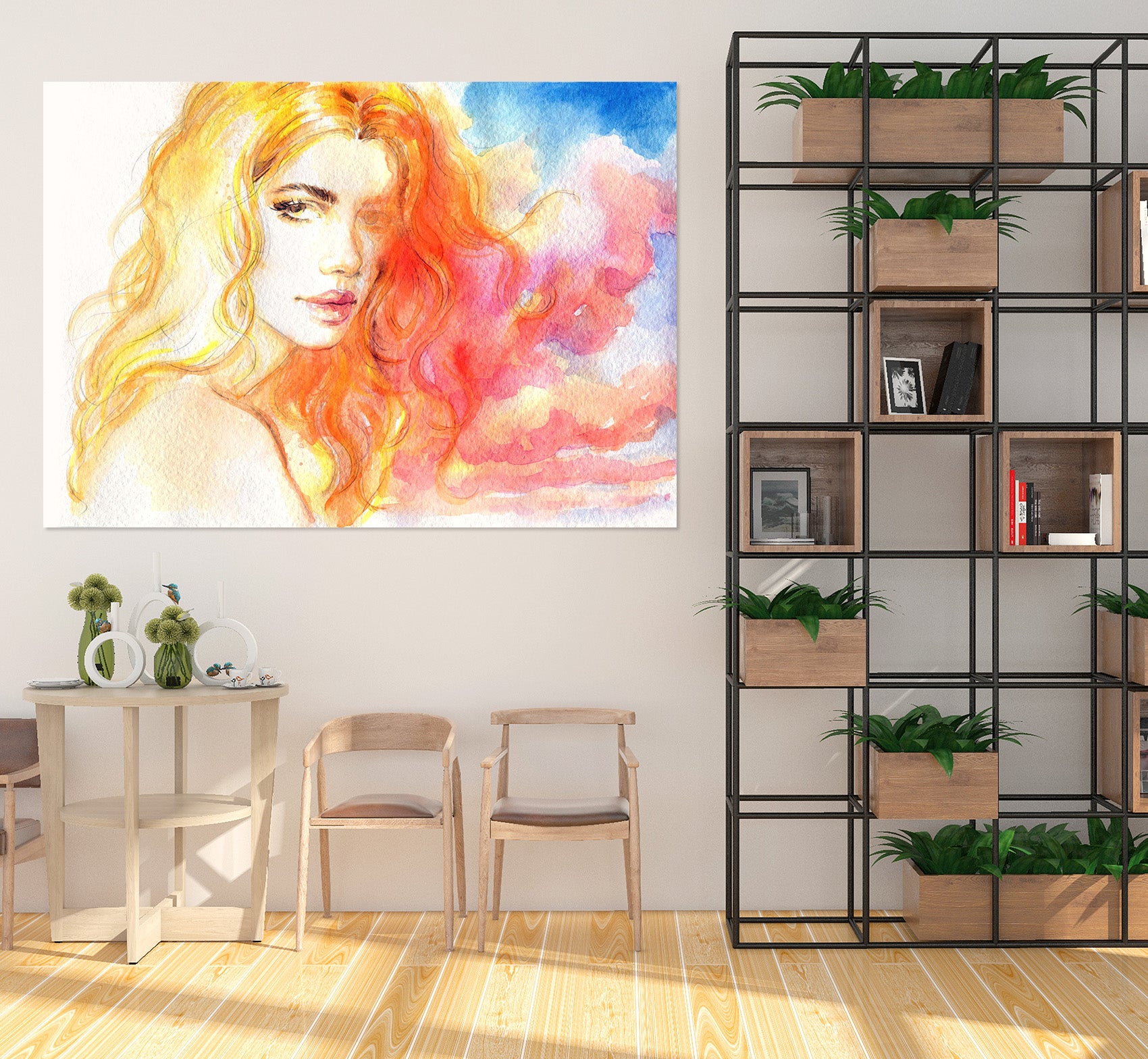 3D Blonde Woman 1054 Wall Sticker