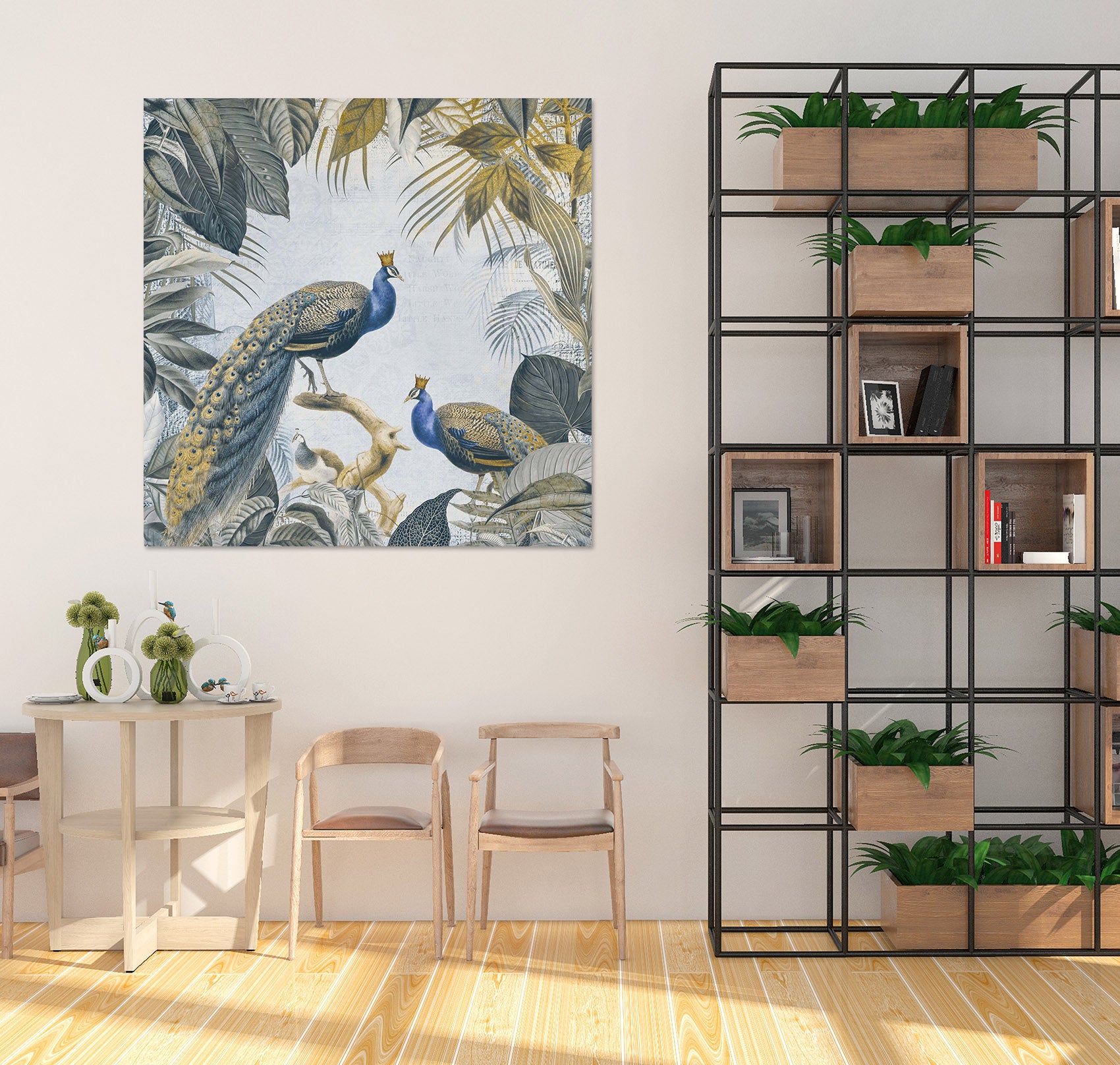 3D Peacock Forest 050 Andrea haase Wall Sticker