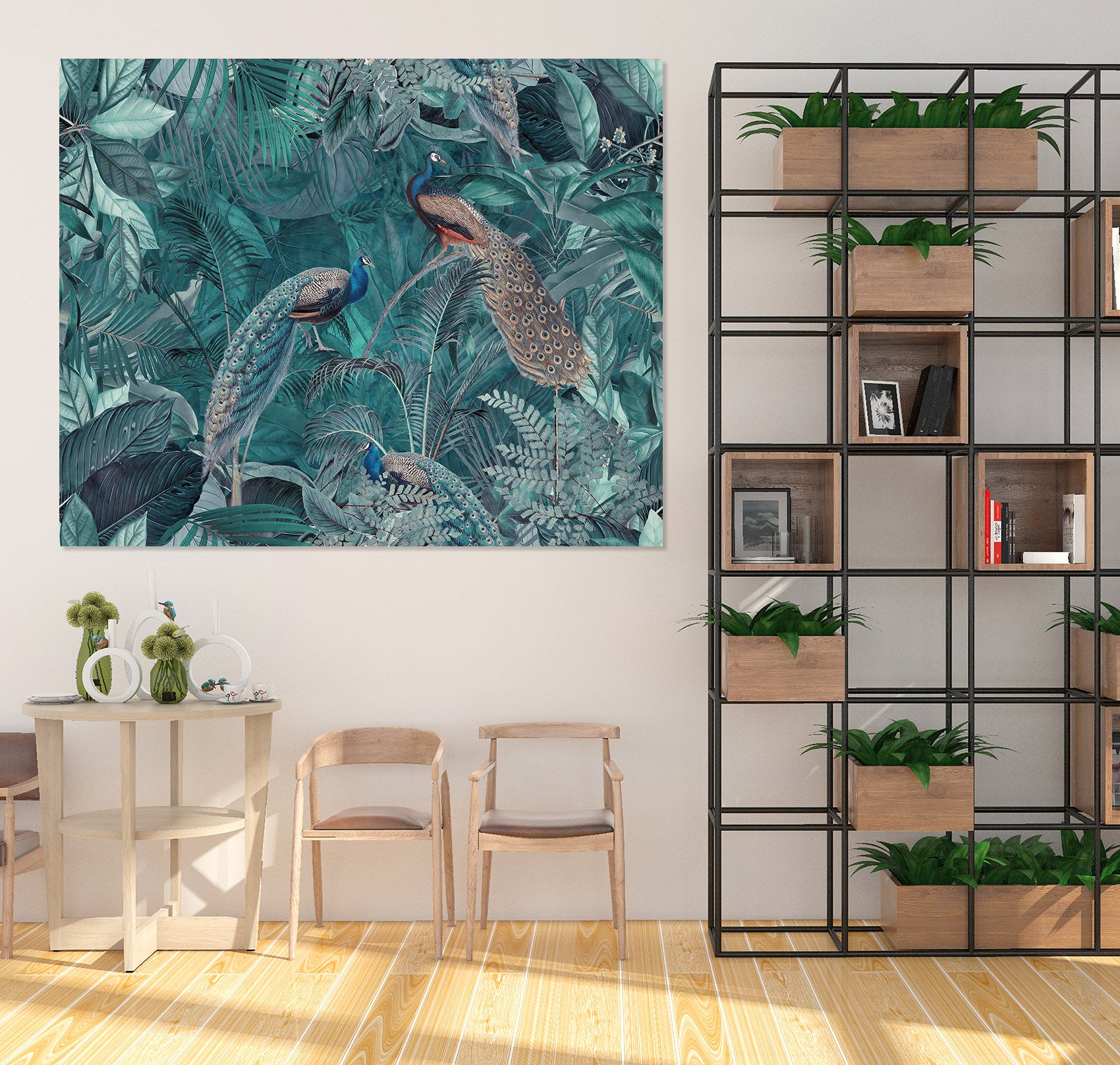 3D Forest Peacock 109 Andrea haase Wall Sticker