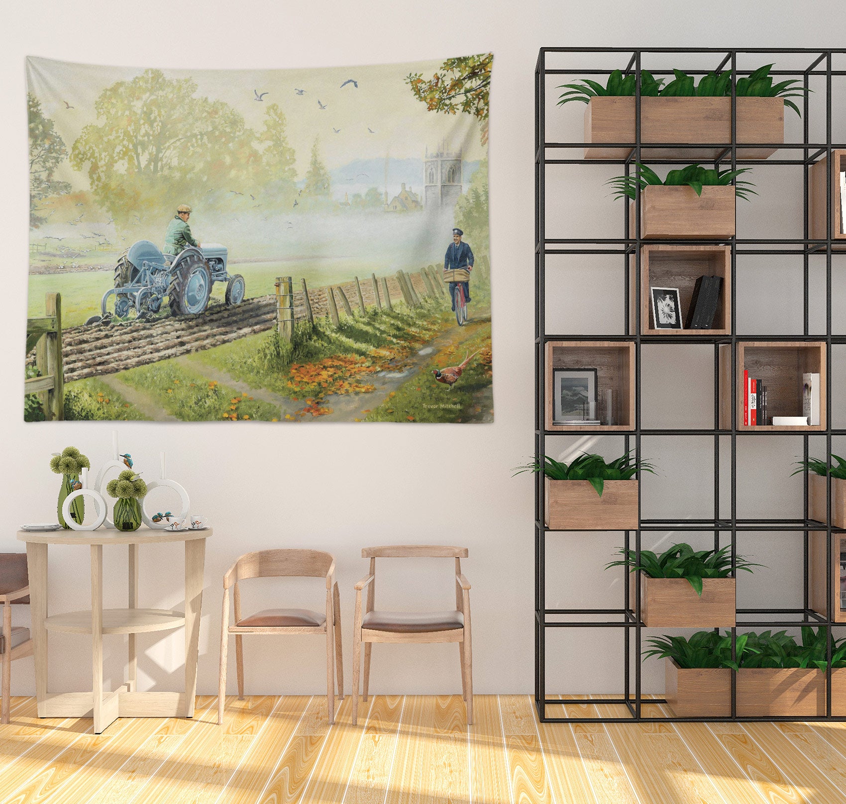 3D Field Hoeing 11253 Trevor Mitchell Tapestry Hanging Cloth Hang