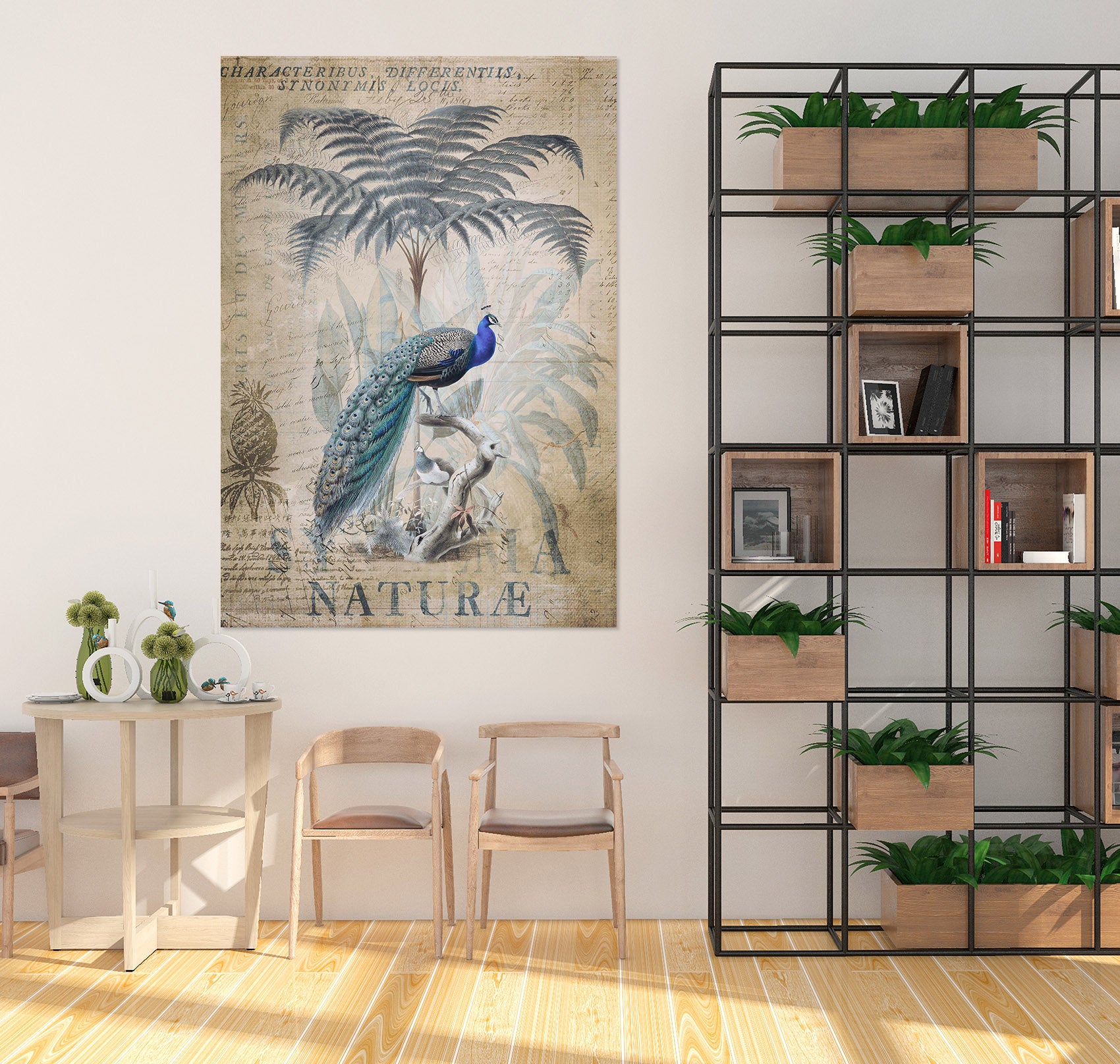 3D Coconut Peacock 1029 Andrea haase Wall Sticker