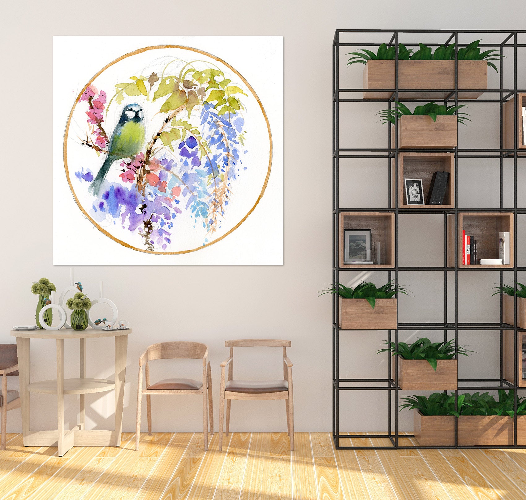 3D Embroidered Bird 002 Anne Farrall Doyle Wall Sticker