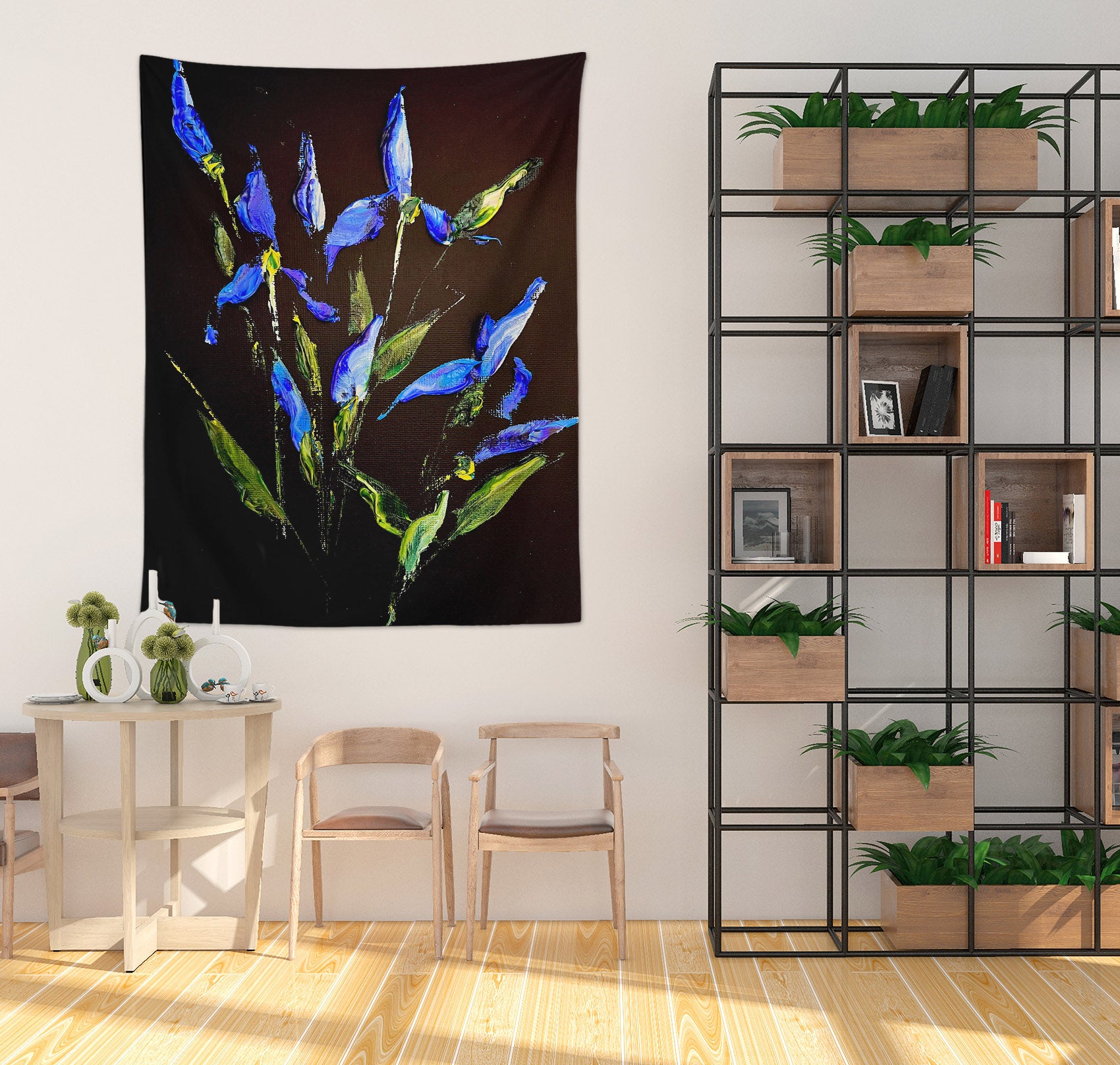 3D Blue Flower 3768 Skromova Marina Tapestry Hanging Cloth Hang