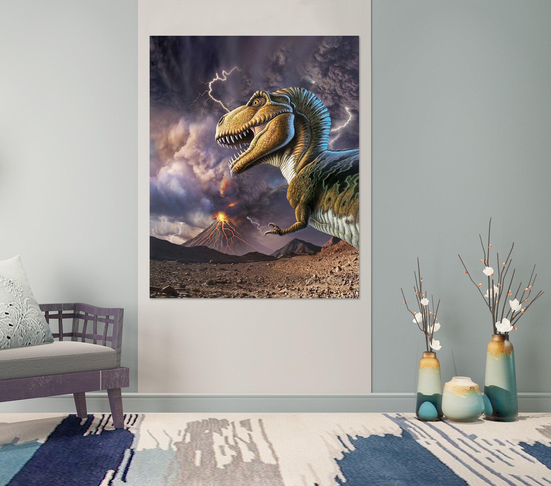 3D Sawtooth Dragon 037 Jerry LoFaro Wall Sticker
