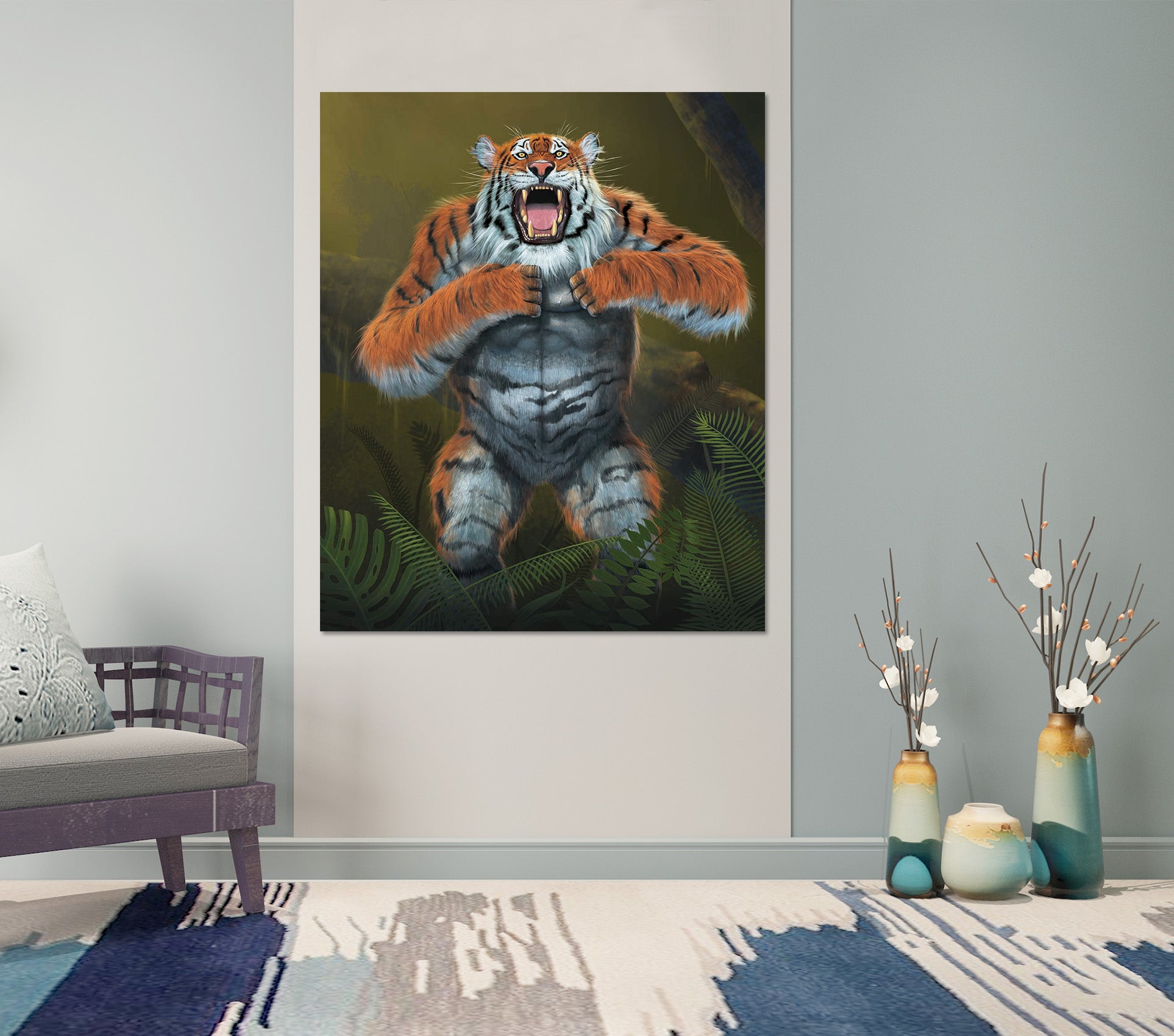 3D Tigerilla 081 Vincent Hie Wall Sticker