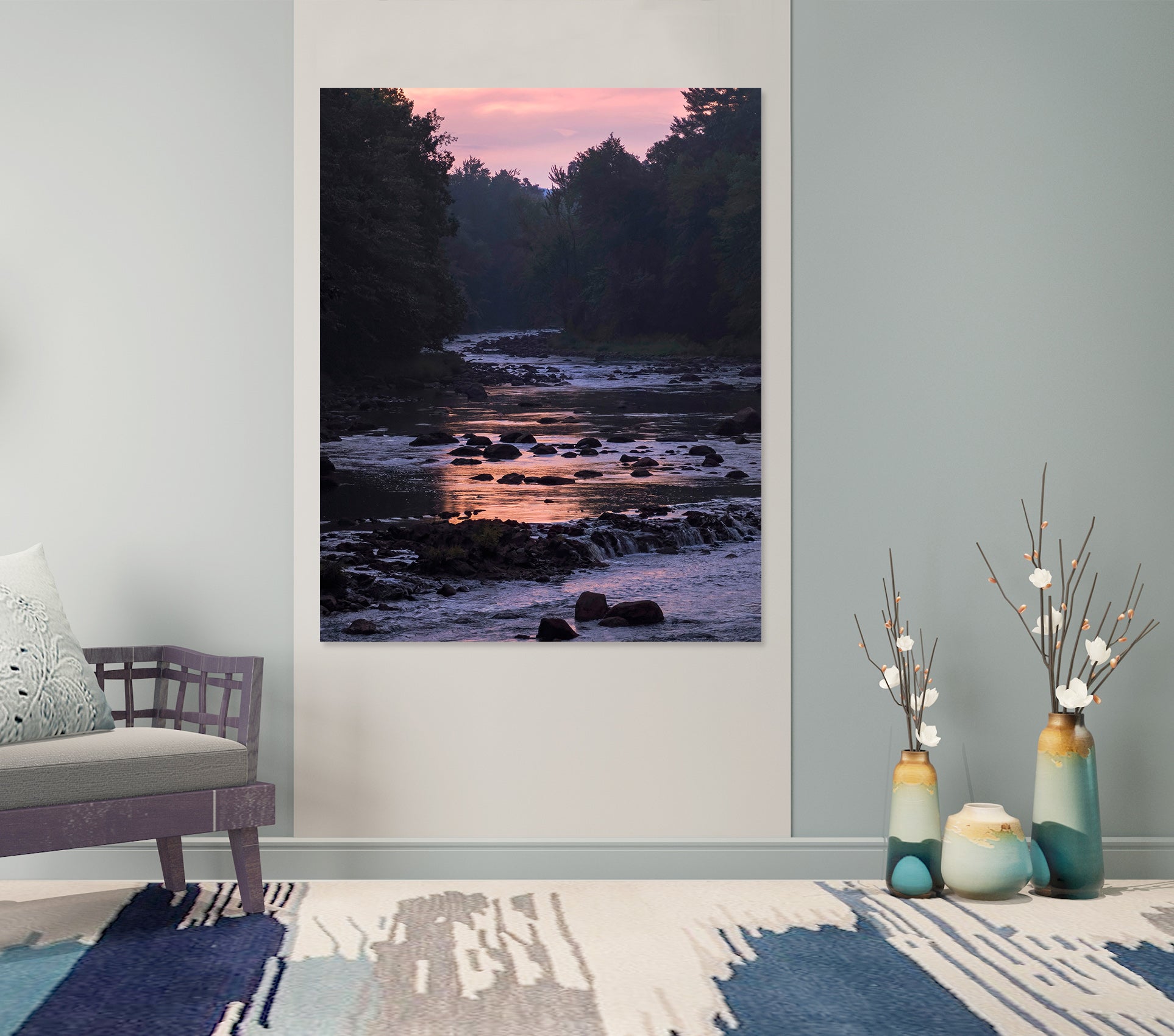 3D Stone River 136 Jerry LoFaro Wall Sticker