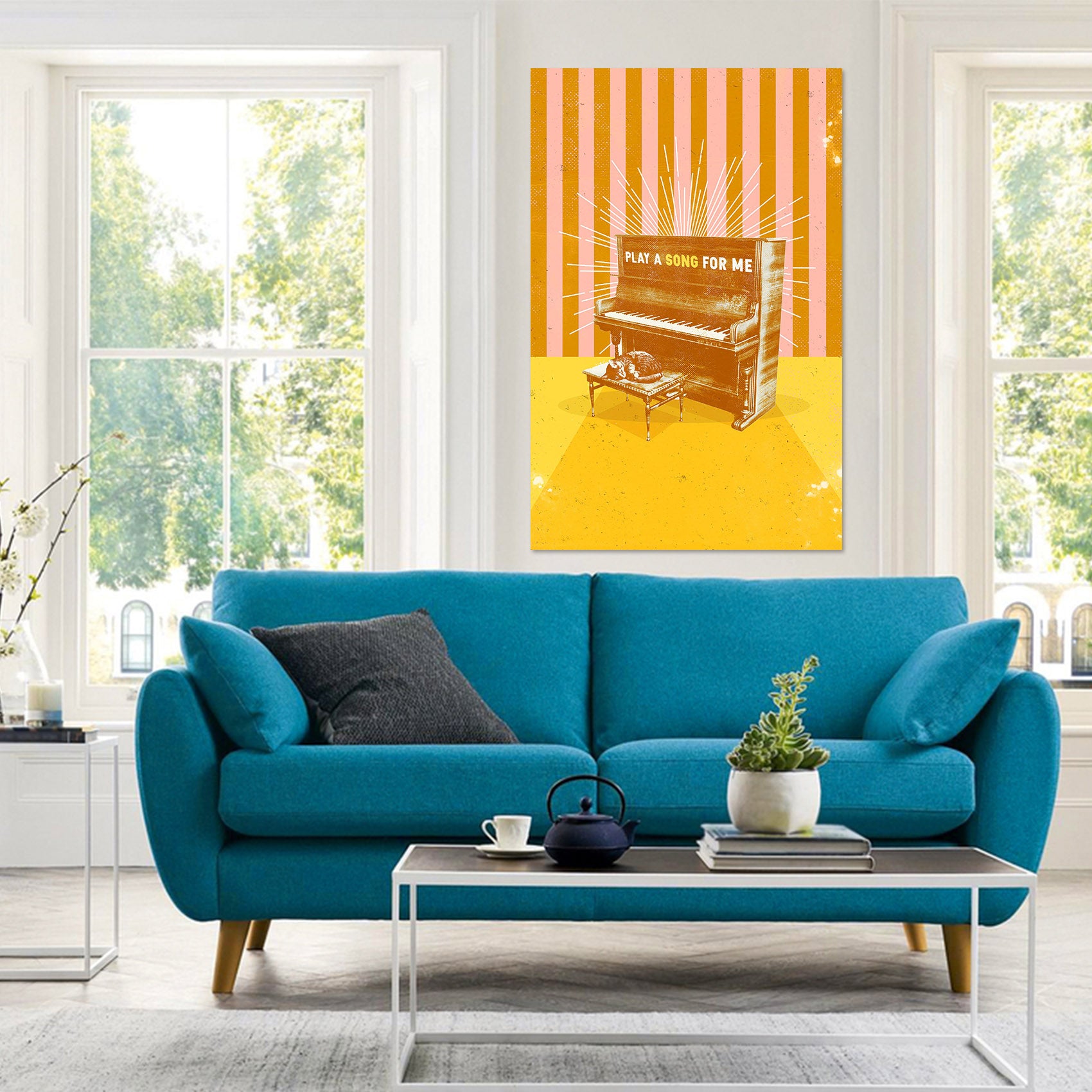 3D Play Piano 020 Showdeer Wall Sticker