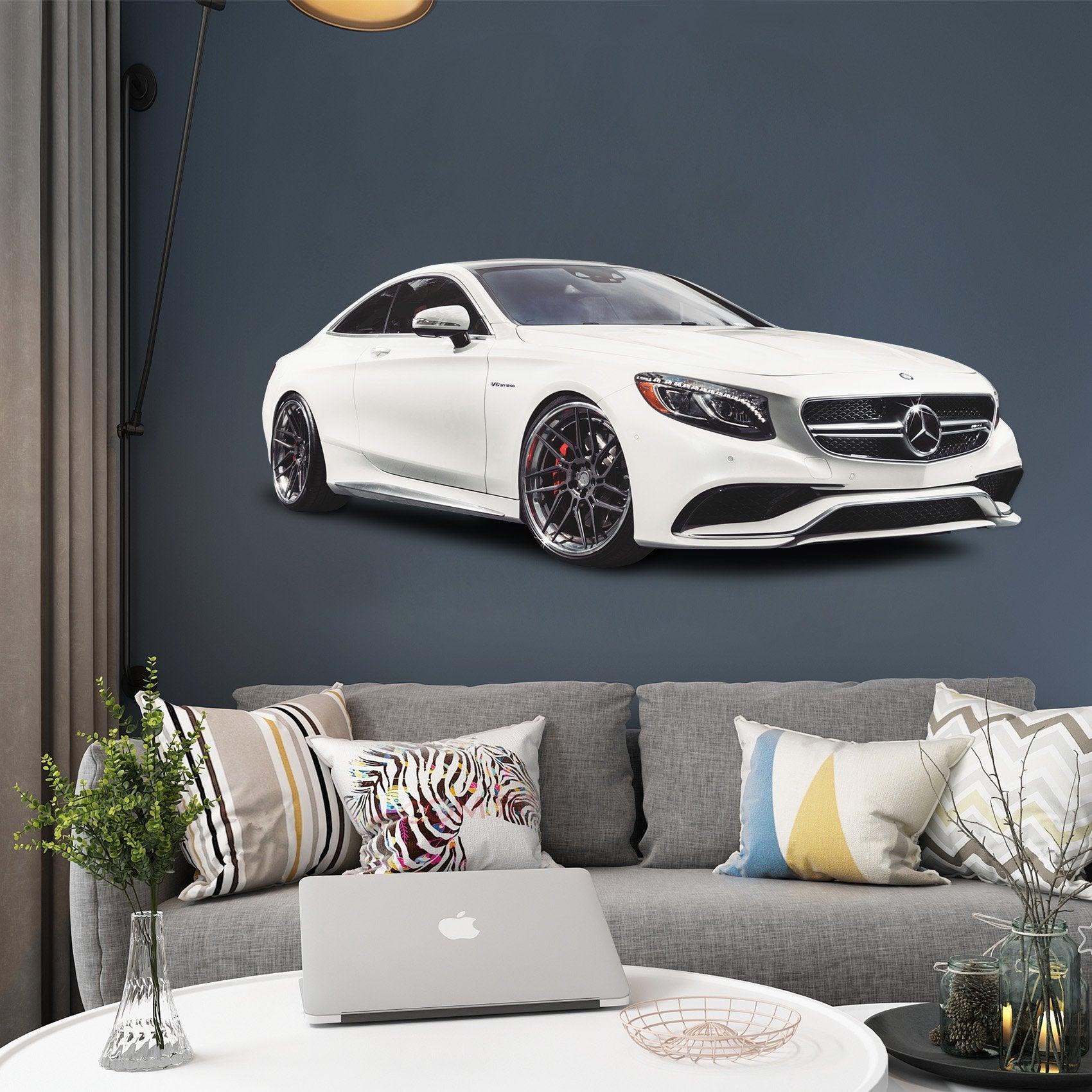 3D Mercedes White 0275 Vehicles Wallpaper AJ Wallpaper