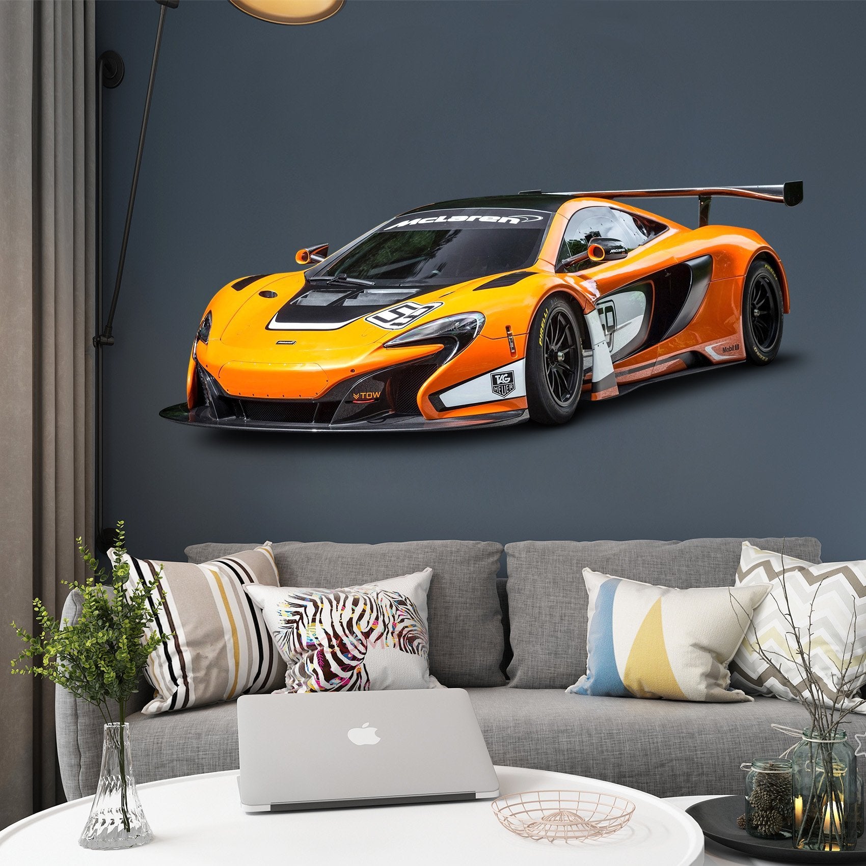 3D McLaren Yellow 0192 Vehicles Wallpaper AJ Wallpaper