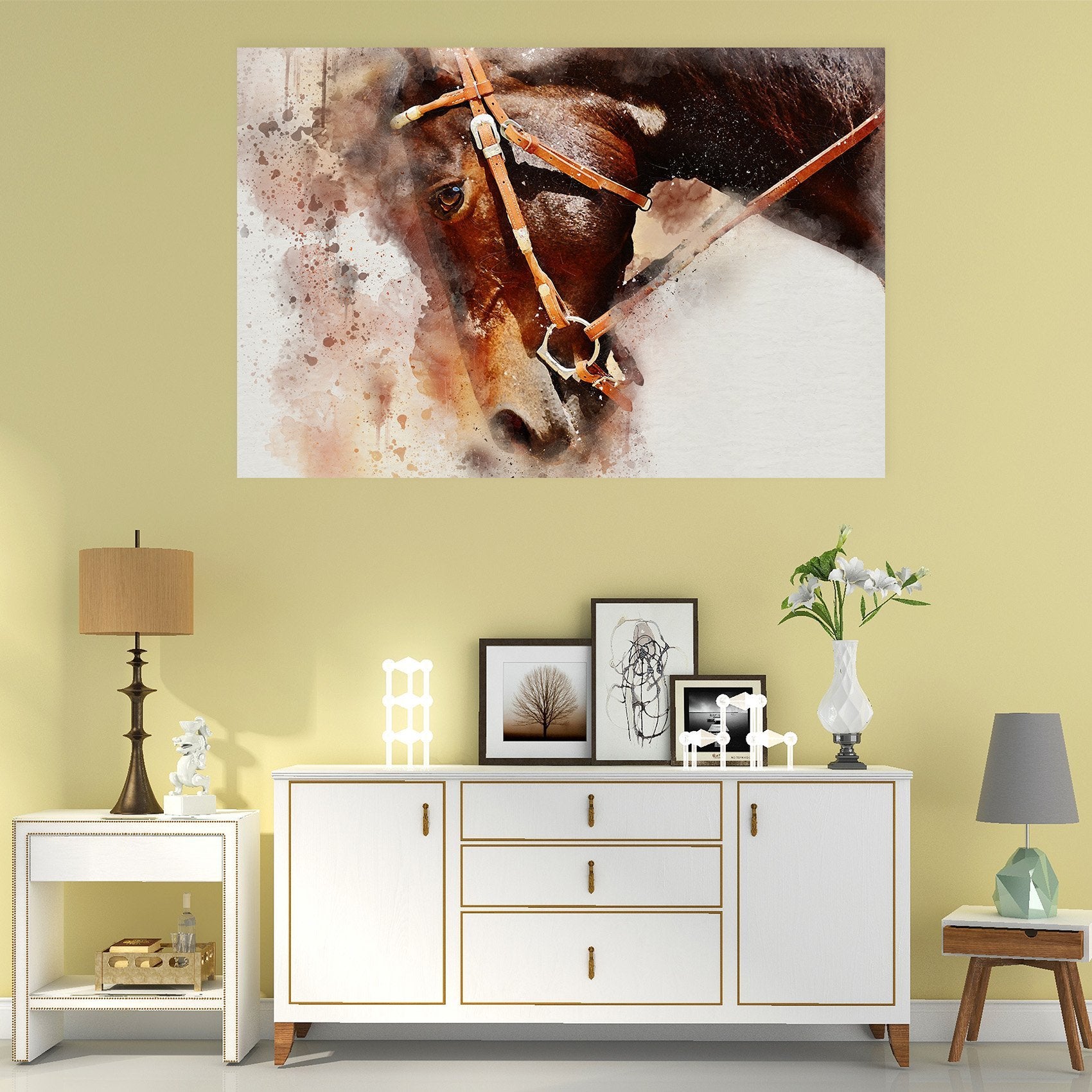 3D Horse Head 68 Animal Wall Stickers Wallpaper AJ Wallpaper 2