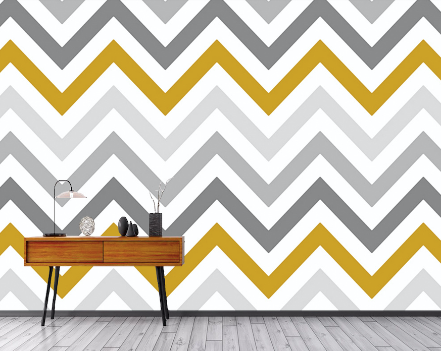 3D Yellow Waves WG299 Wall Murals