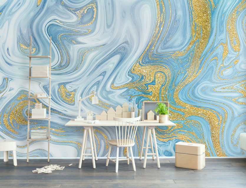 3D White Abstract WG019 Wall Murals