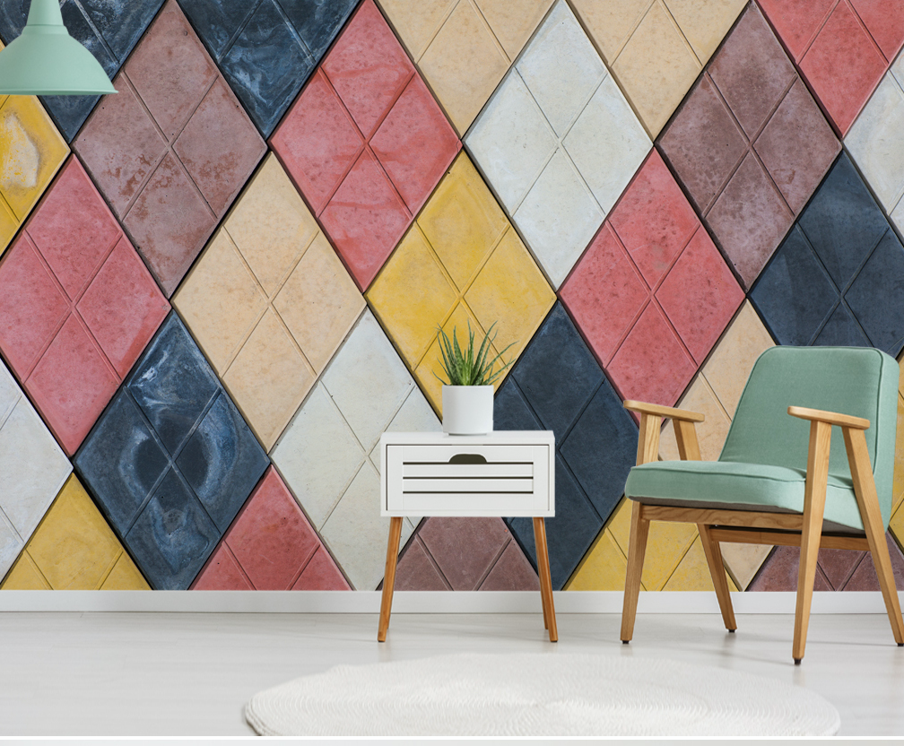 3D Red Diamond WG306 Wall Murals