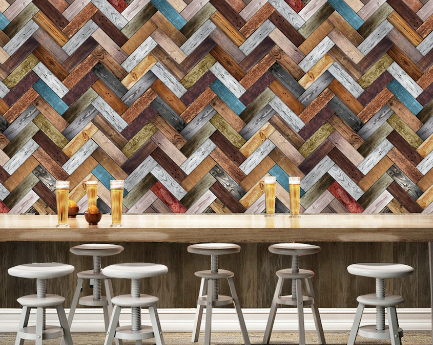 3D Color Wave Wall WG111 Wall Murals