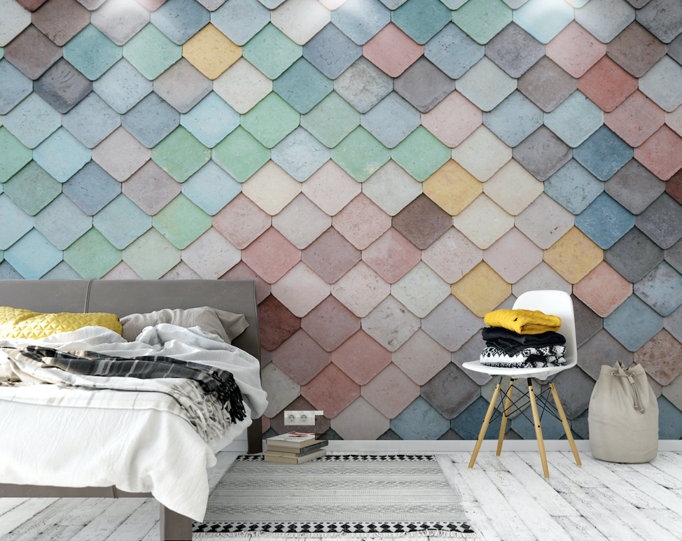 3D Color Square Wall WG016 Wall Murals