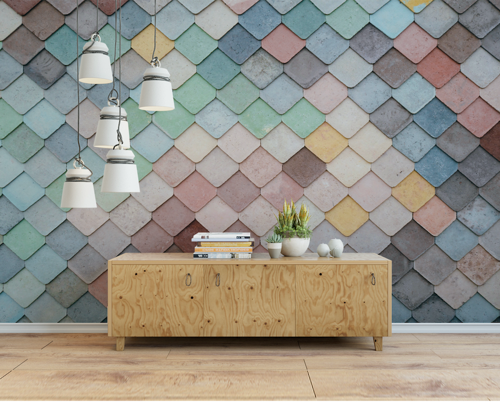 3D Color Square Wall WG016 Wall Murals