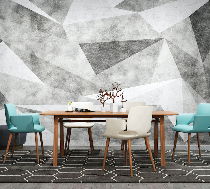 3D Triangle Geometry WG074 Wall Murals